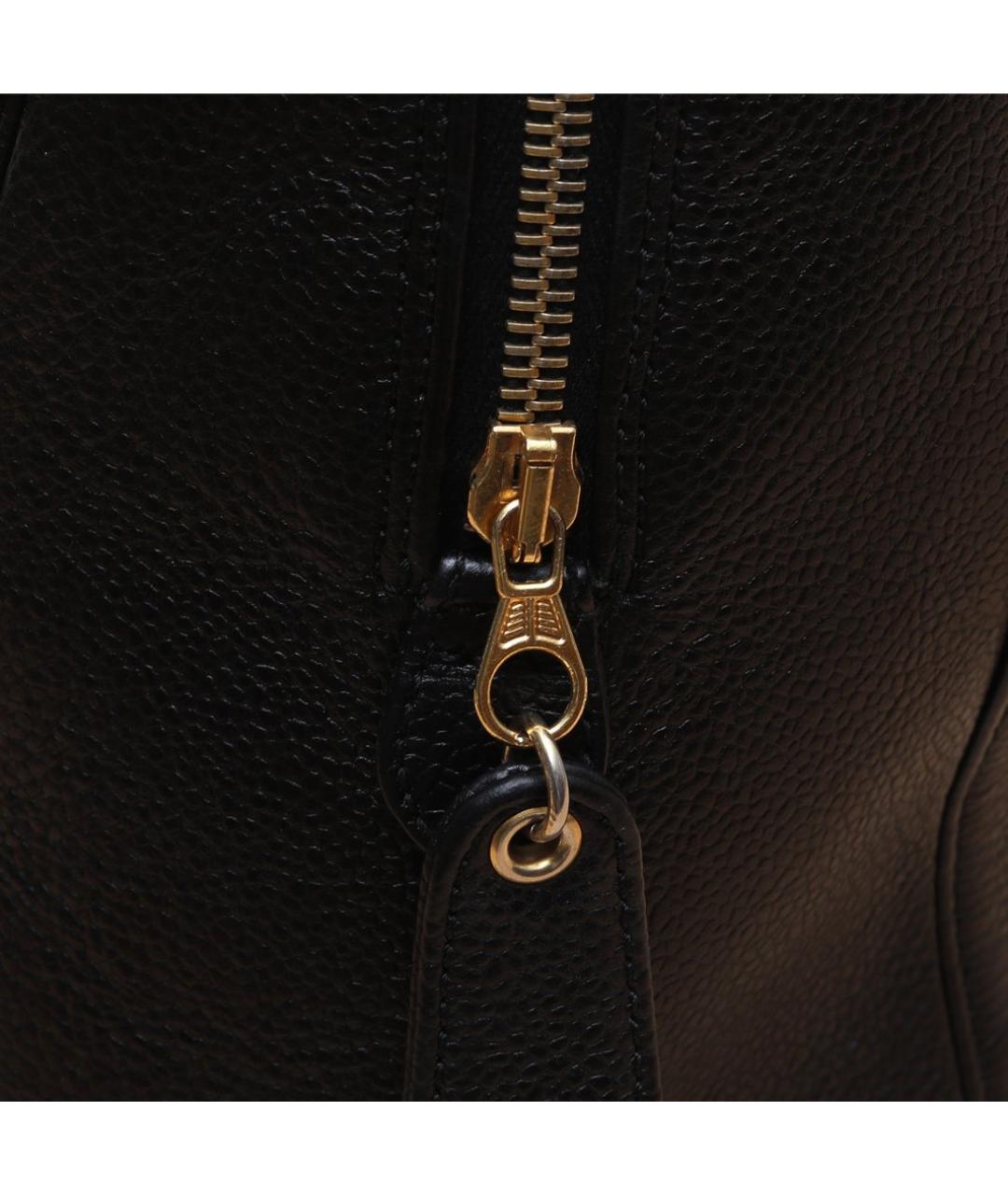 CHANEL Черная кожаная сумка через плечо, фото 7