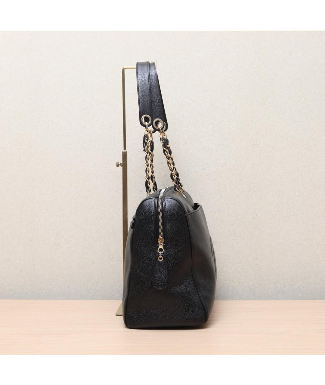 CHANEL Черная кожаная сумка через плечо, фото 4