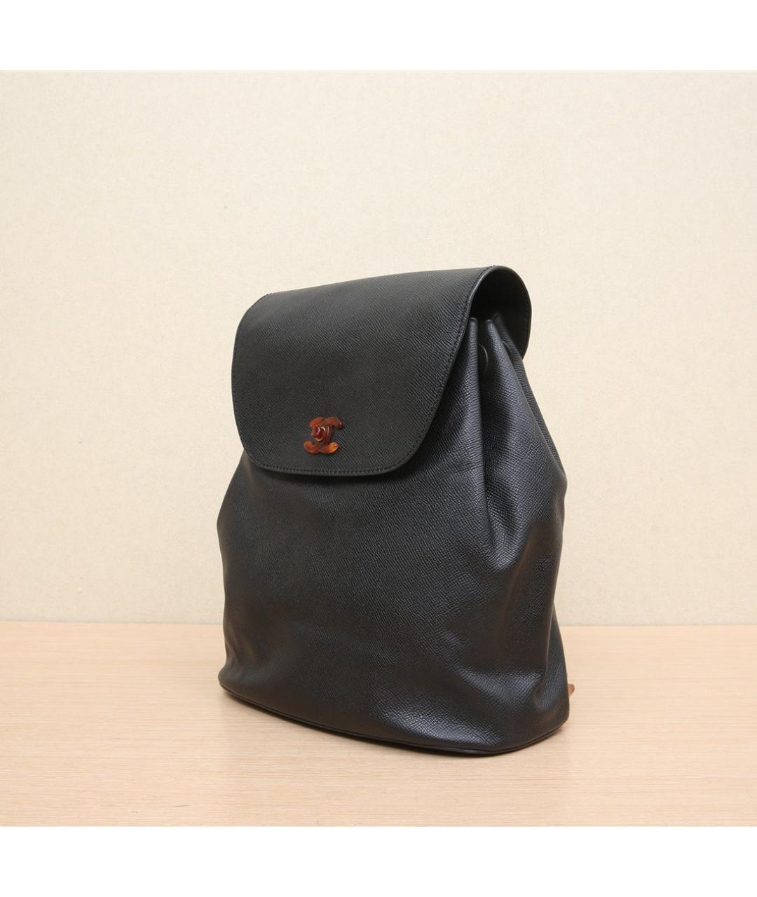 CHANEL Черный кожаный рюкзак, фото 3