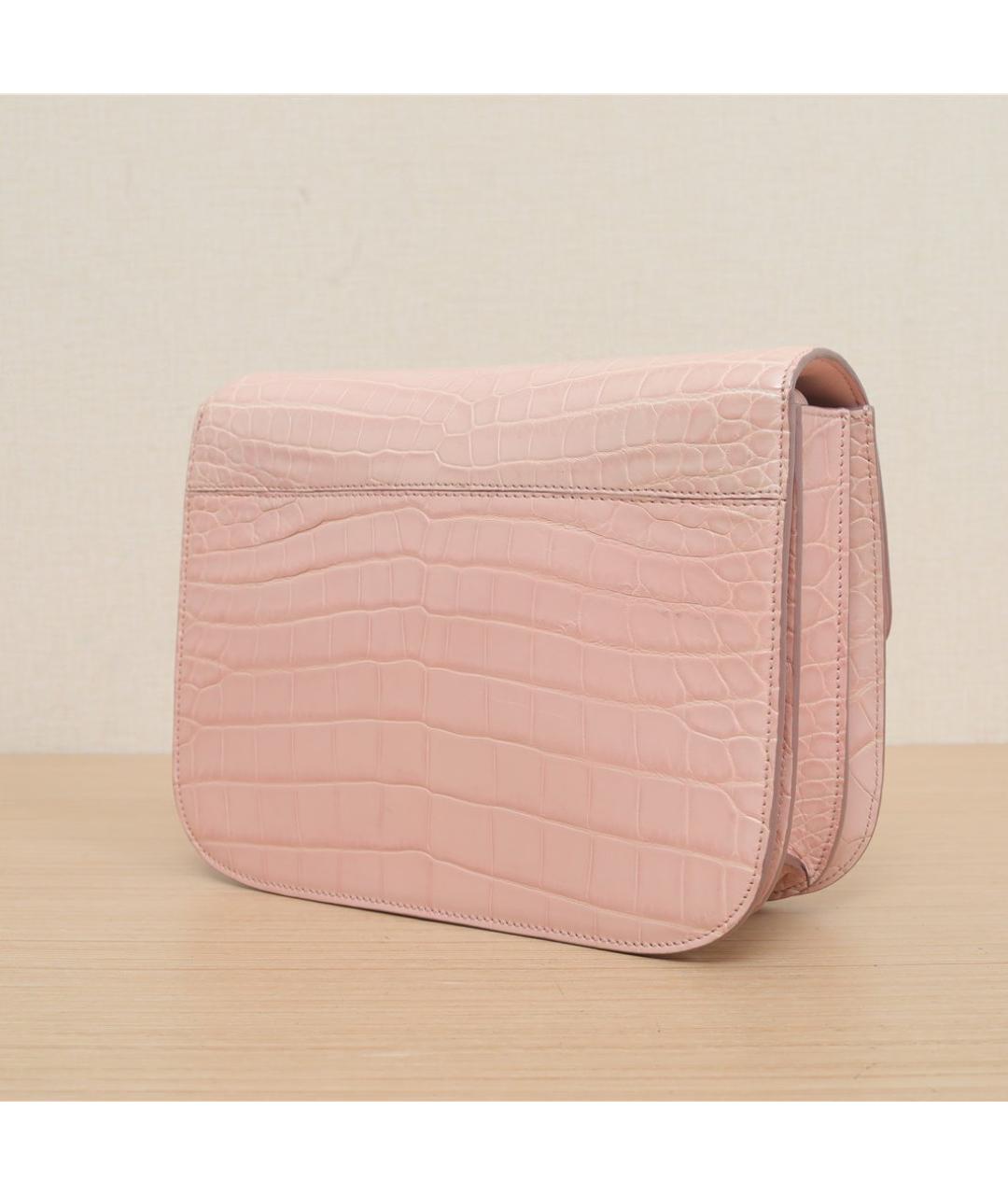 CELINE Розовая кожаная сумка через плечо, фото 5