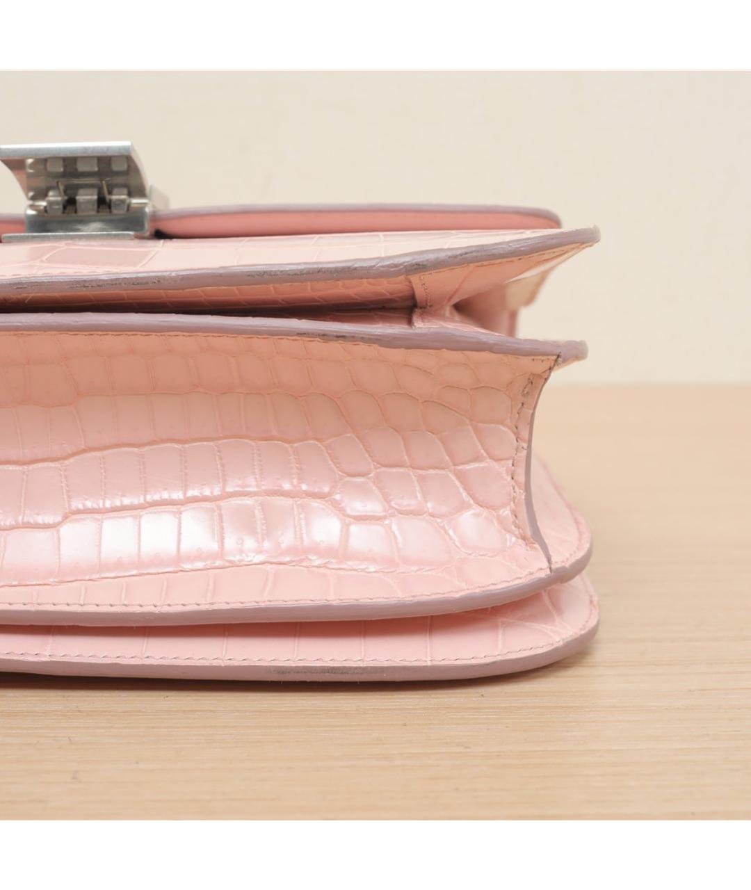 CELINE Розовая кожаная сумка через плечо, фото 9