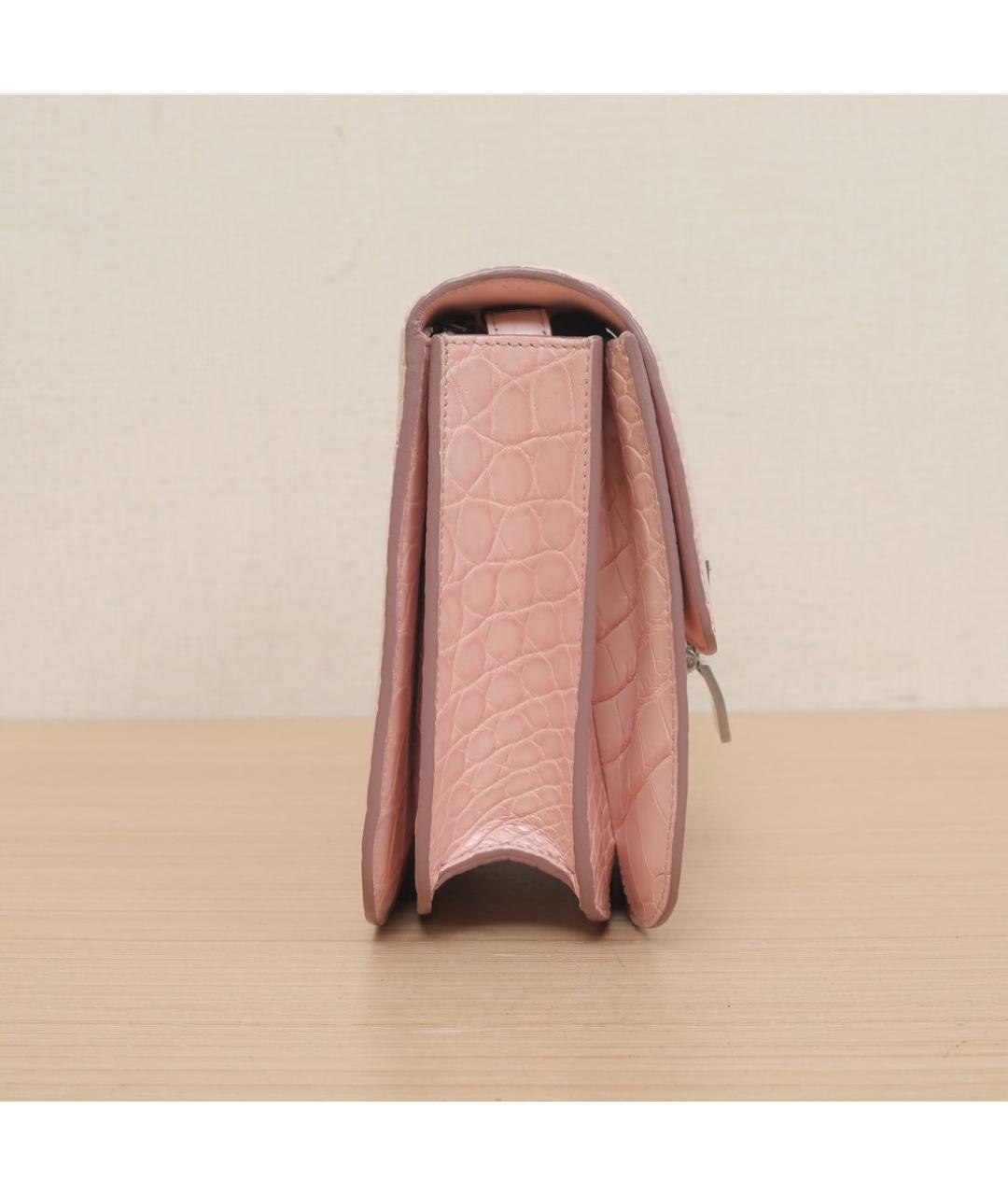 CELINE Розовая кожаная сумка через плечо, фото 4