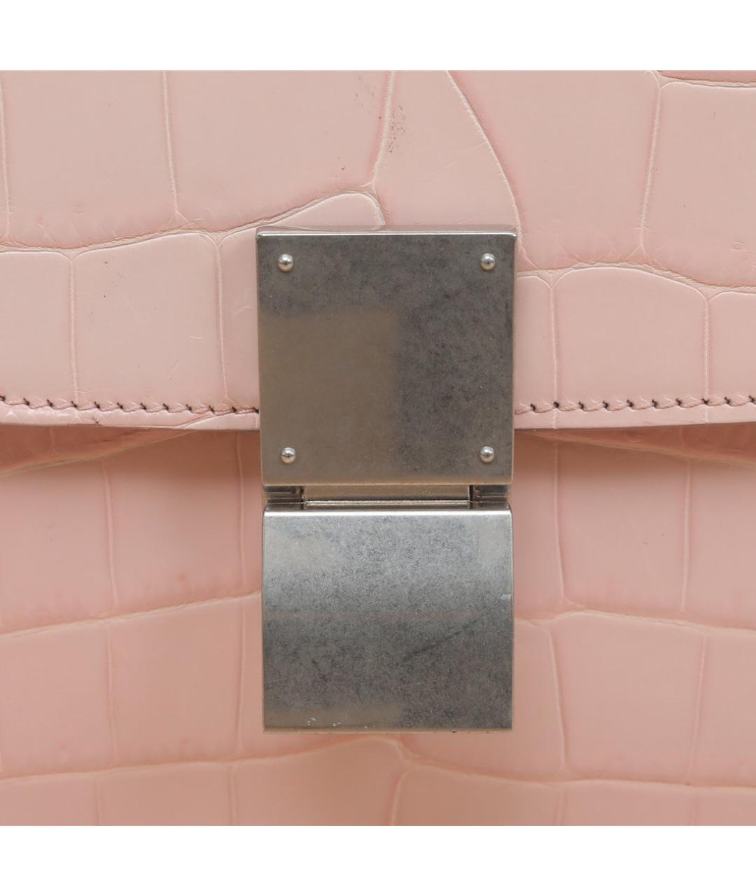 CELINE Розовая кожаная сумка через плечо, фото 7