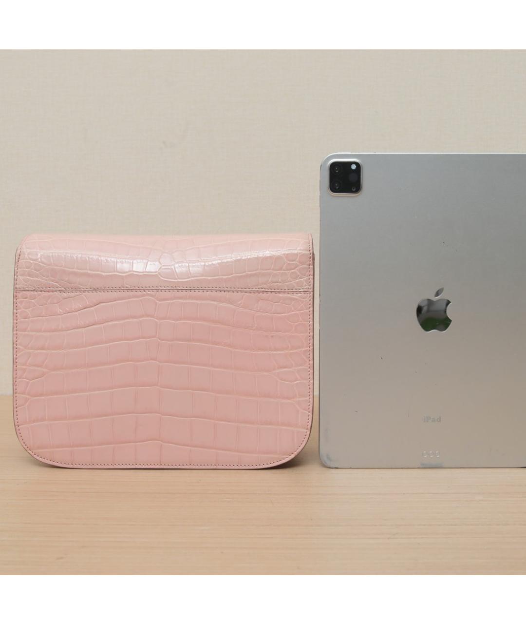 CELINE Розовая кожаная сумка через плечо, фото 6