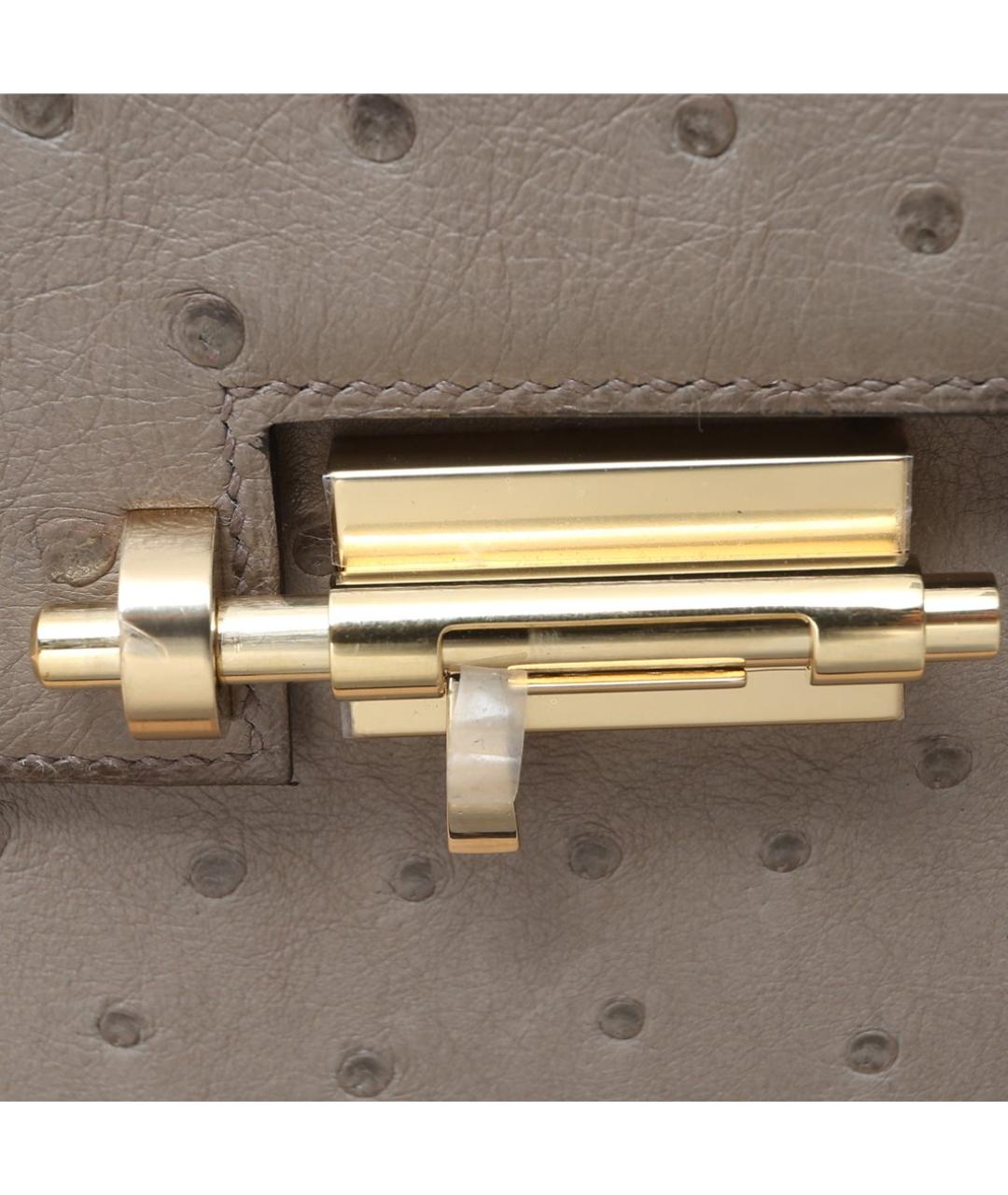 HERMES Серая сумка через плечо из экзотической кожи, фото 9