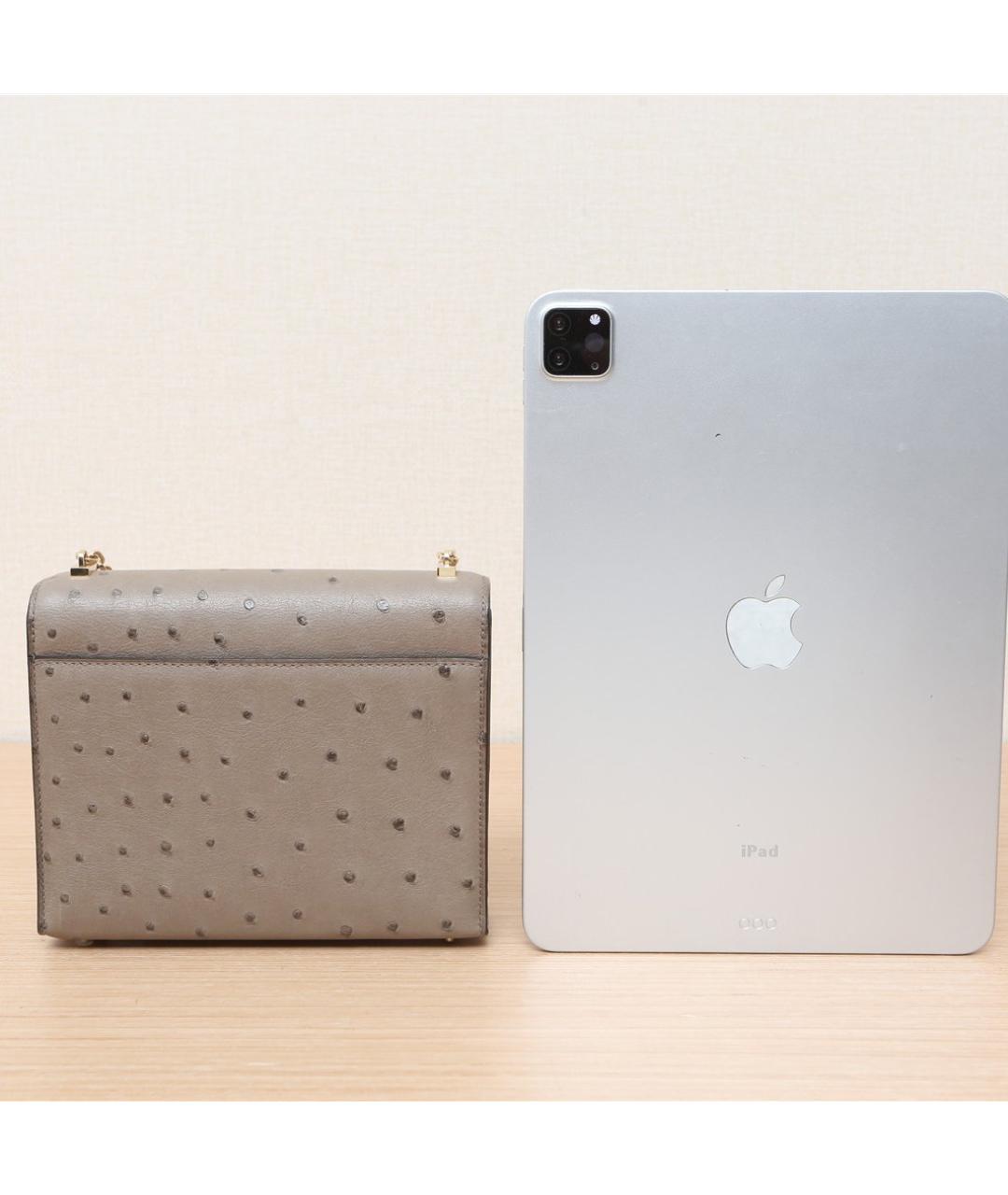 HERMES Серая сумка через плечо из экзотической кожи, фото 6