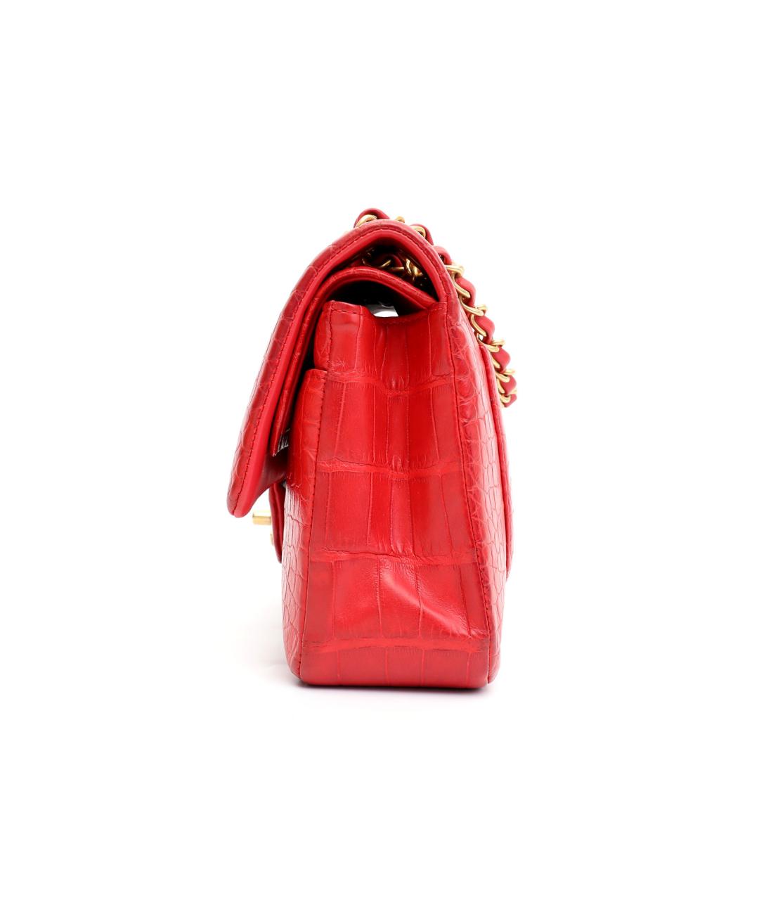 CHANEL Красная кожаная сумка через плечо, фото 2