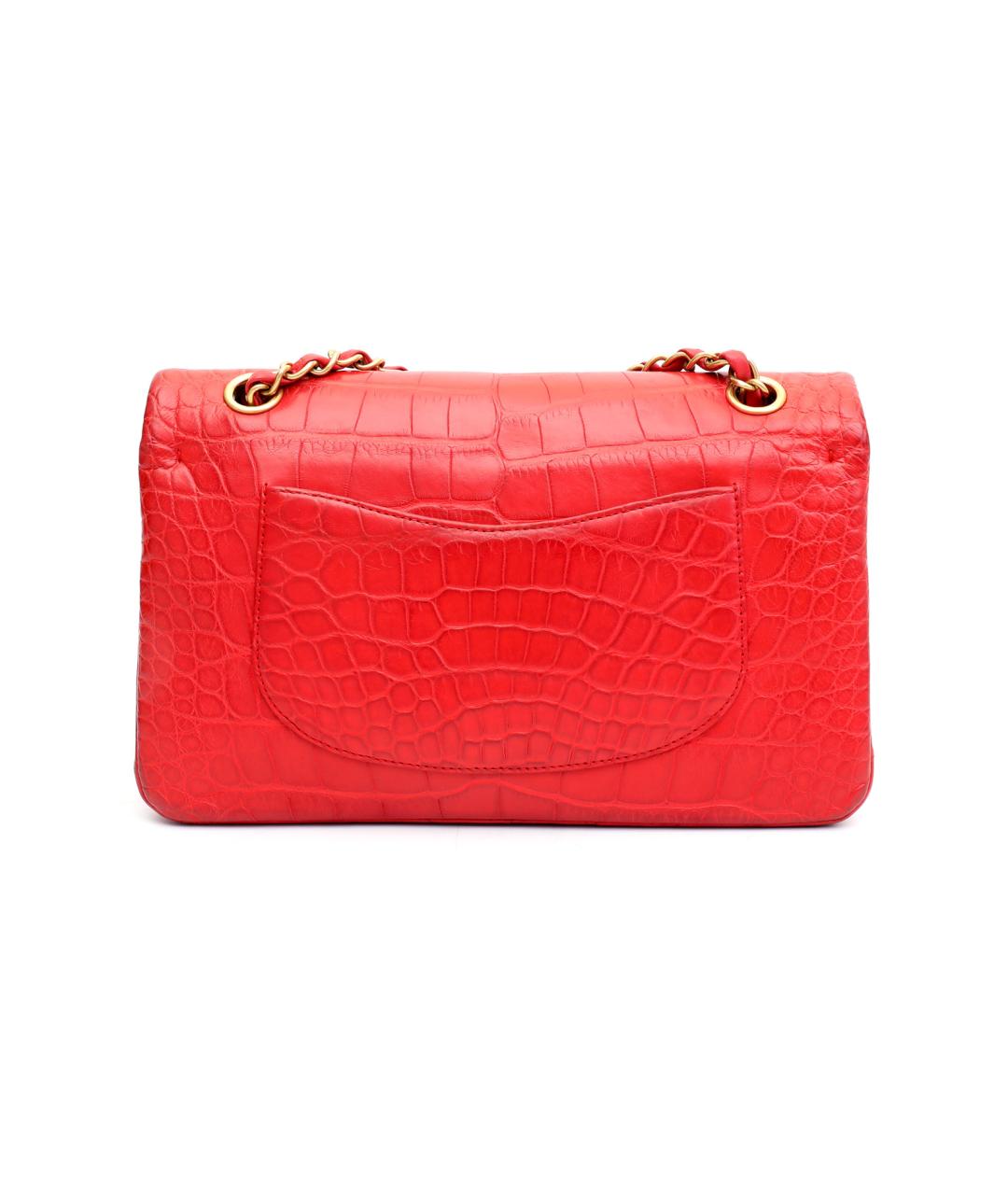 CHANEL Красная кожаная сумка через плечо, фото 3