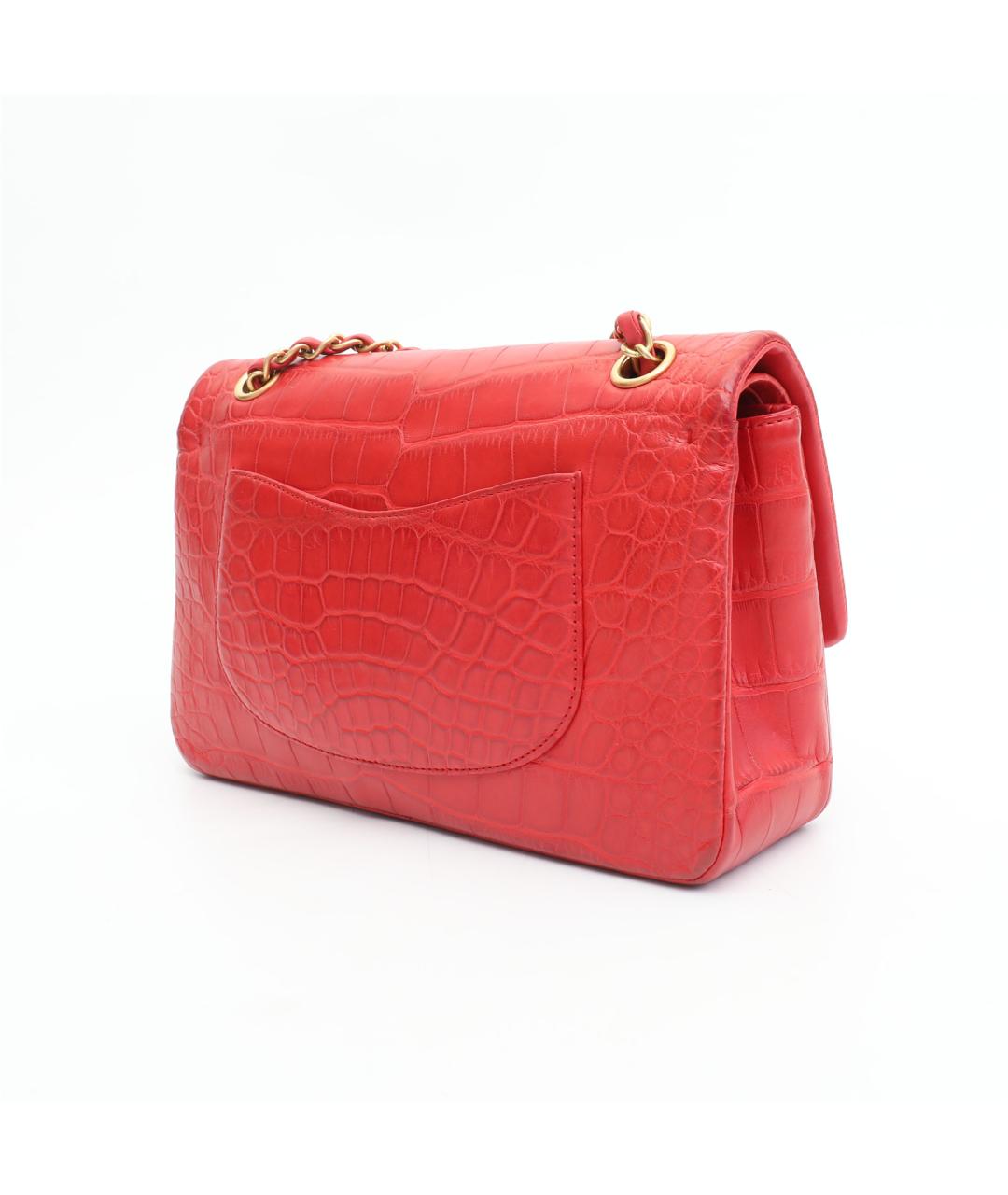 CHANEL Красная кожаная сумка через плечо, фото 4