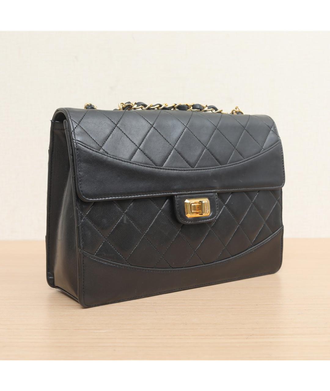 CHANEL Черная кожаная сумка через плечо, фото 4