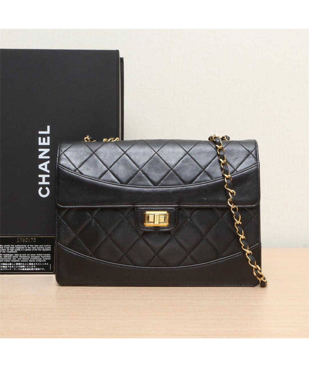 CHANEL Черная кожаная сумка через плечо, фото 2