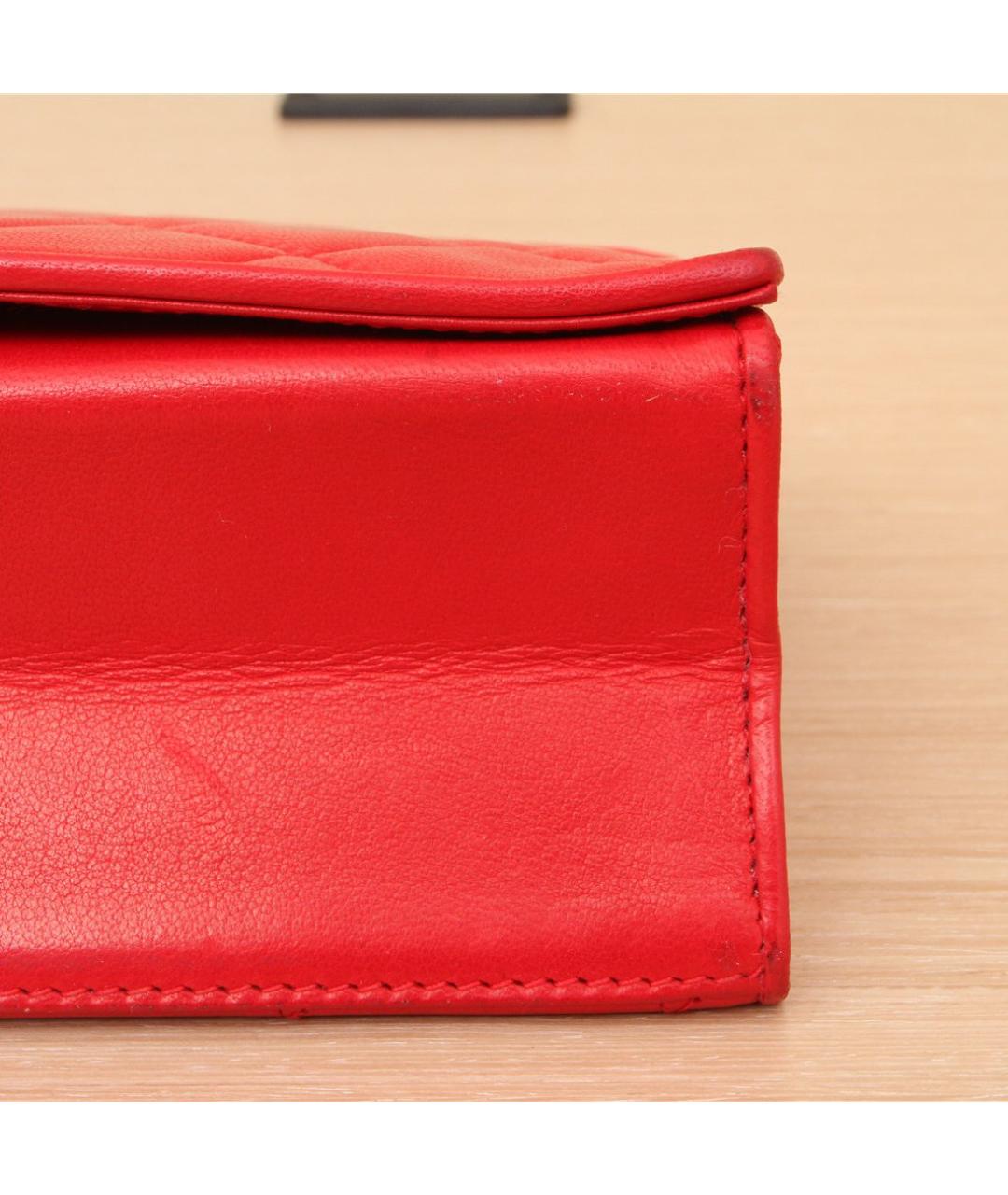 CHANEL Красная кожаная сумка через плечо, фото 9