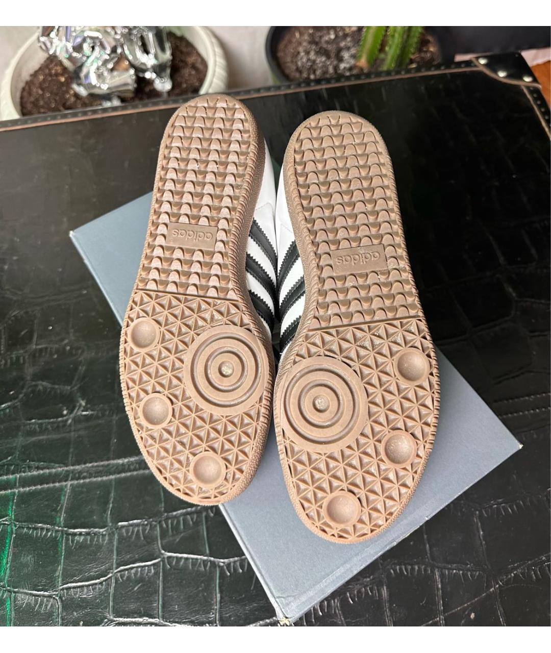 ADIDAS Белые кожаные кеды, фото 6