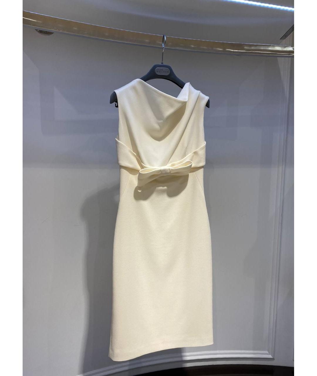 ALEXANDER MCQUEEN Белое ацетатное коктейльное платье, фото 2