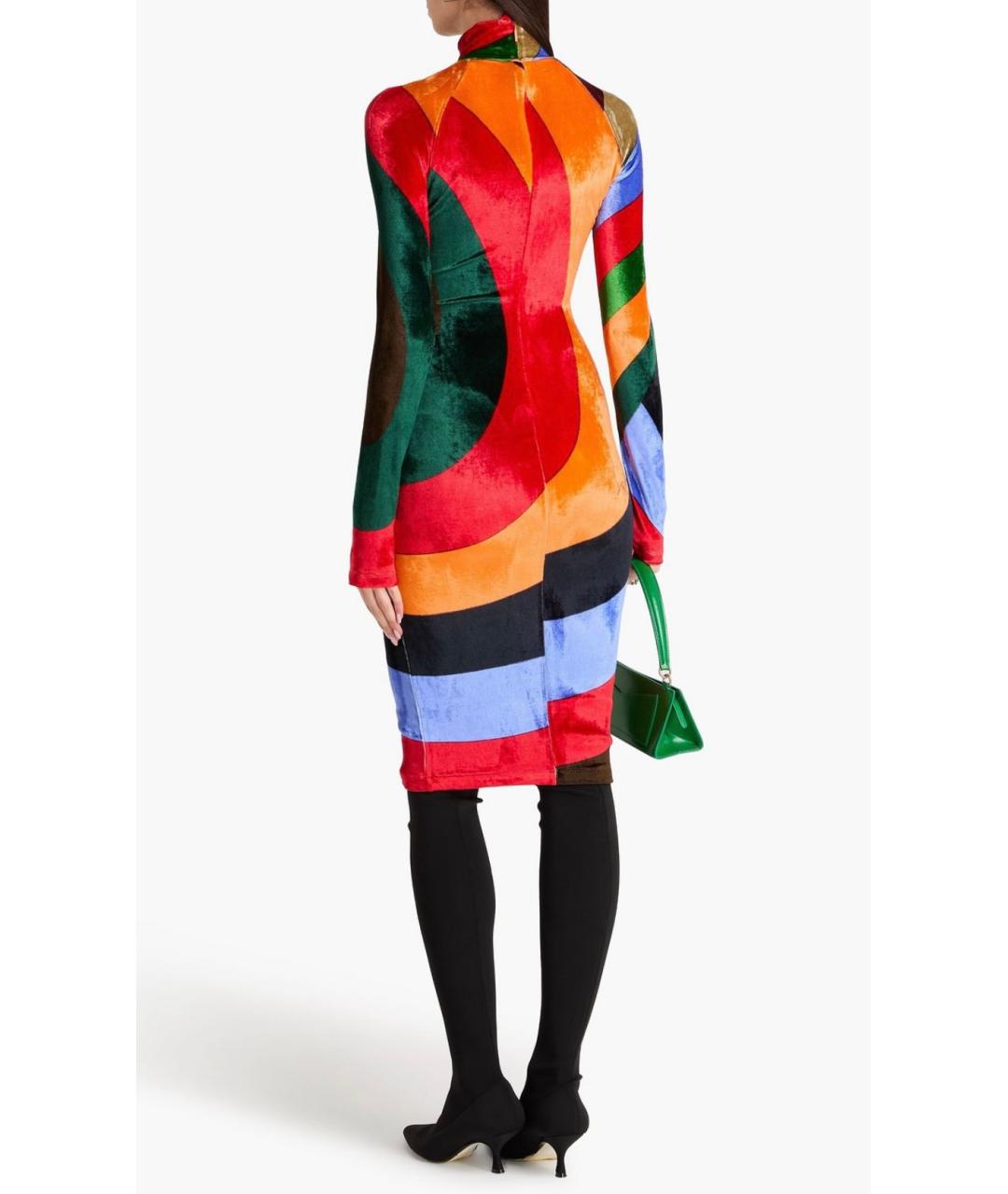 EMILIO PUCCI Мульти вискозное коктейльное платье, фото 3