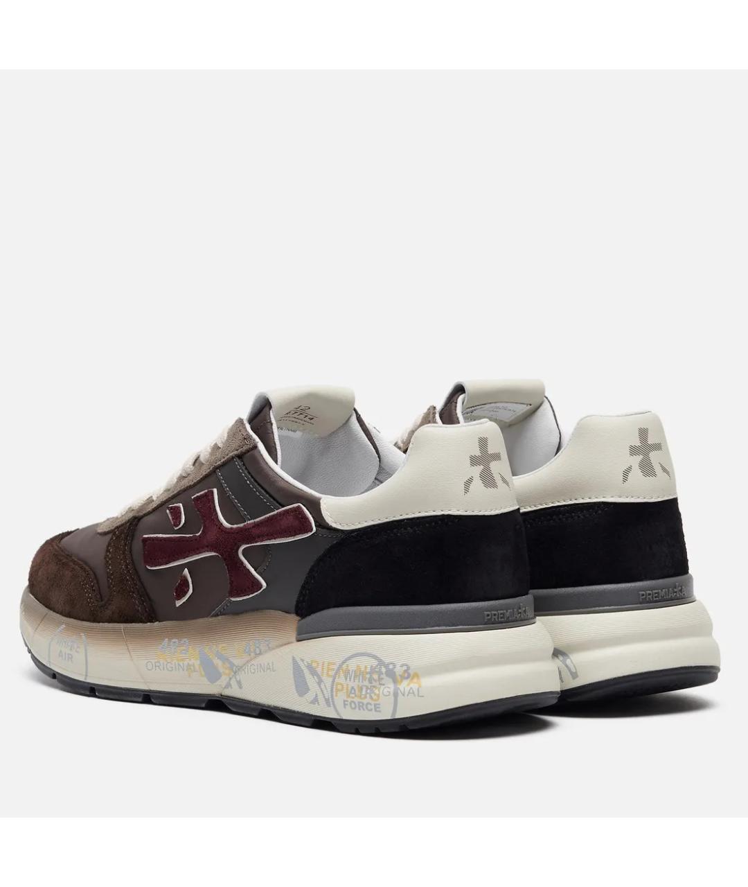 PREMIATA Коричневые замшевые низкие кроссовки / кеды, фото 4