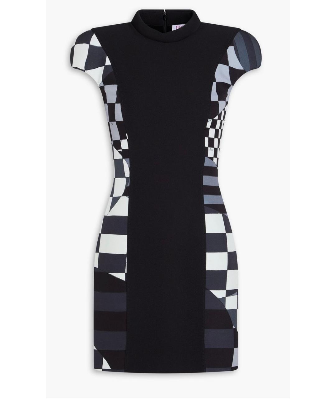 EMILIO PUCCI Черное полиэстеровое коктейльное платье, фото 4