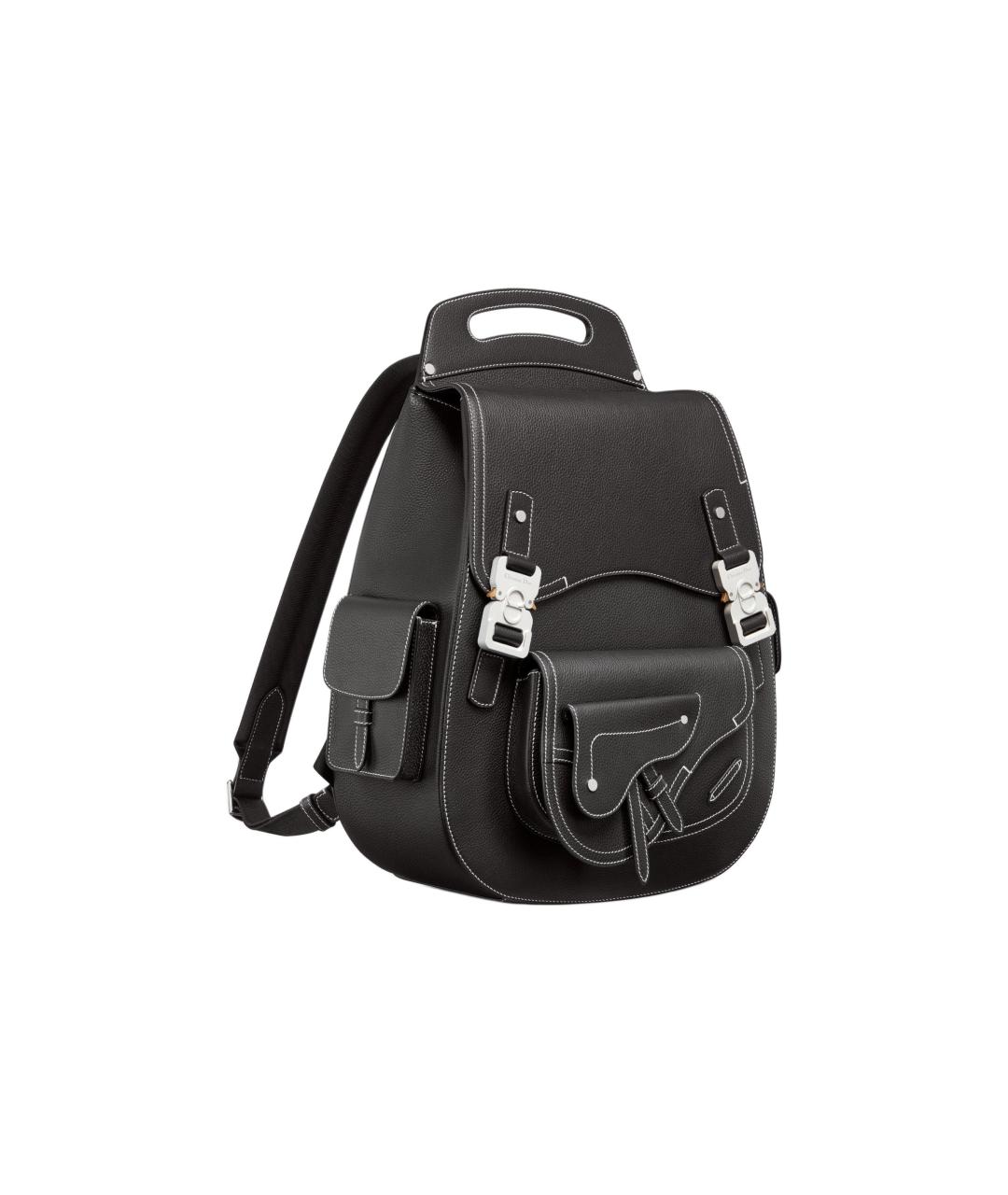 CHRISTIAN DIOR Черный кожаный рюкзак, фото 1