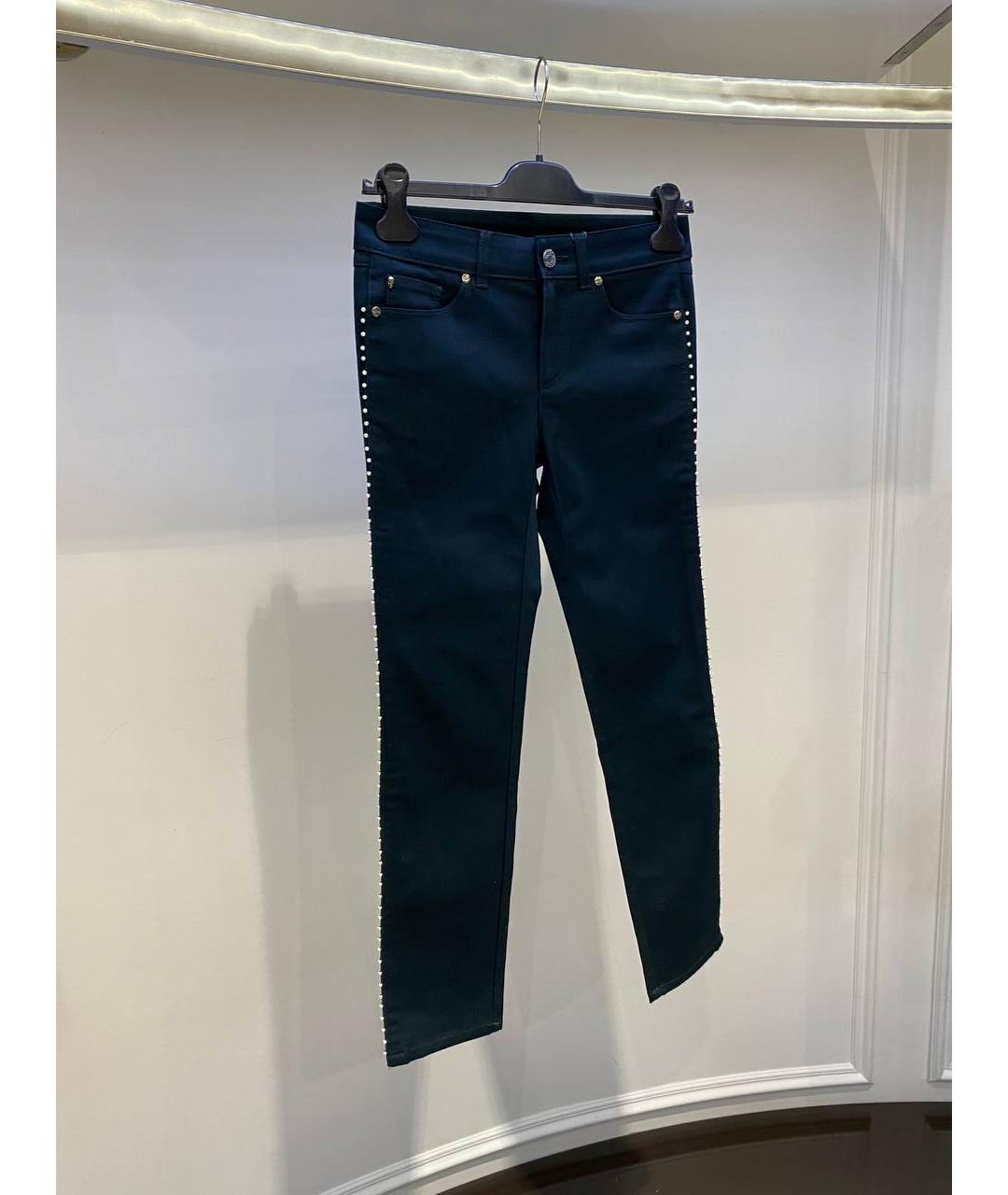 ALEXANDER MCQUEEN Темно-синие хлопковые прямые джинсы, фото 2