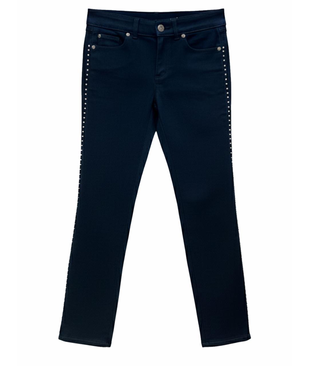 ALEXANDER MCQUEEN Темно-синие хлопковые прямые джинсы, фото 1