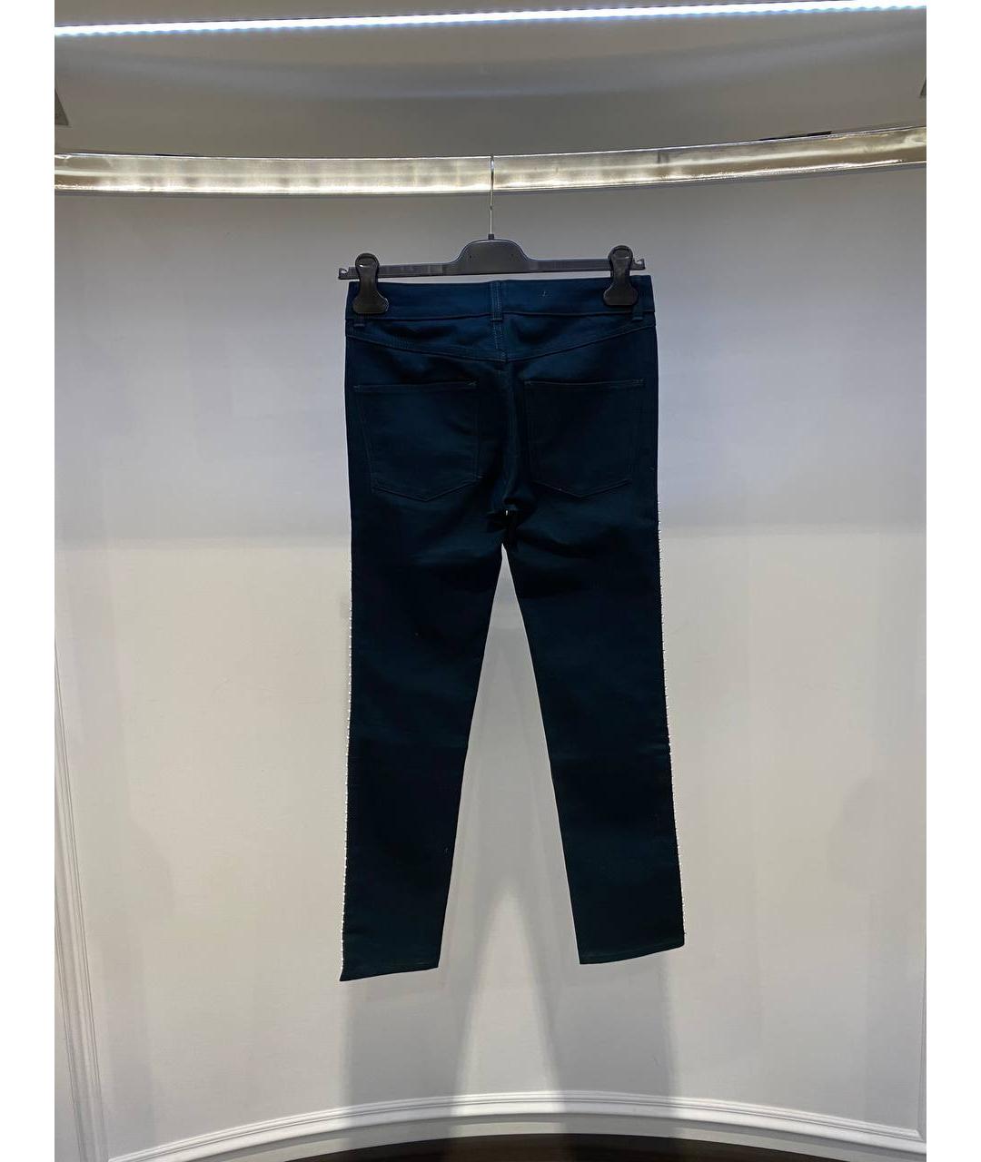 ALEXANDER MCQUEEN Темно-синие хлопковые прямые джинсы, фото 3