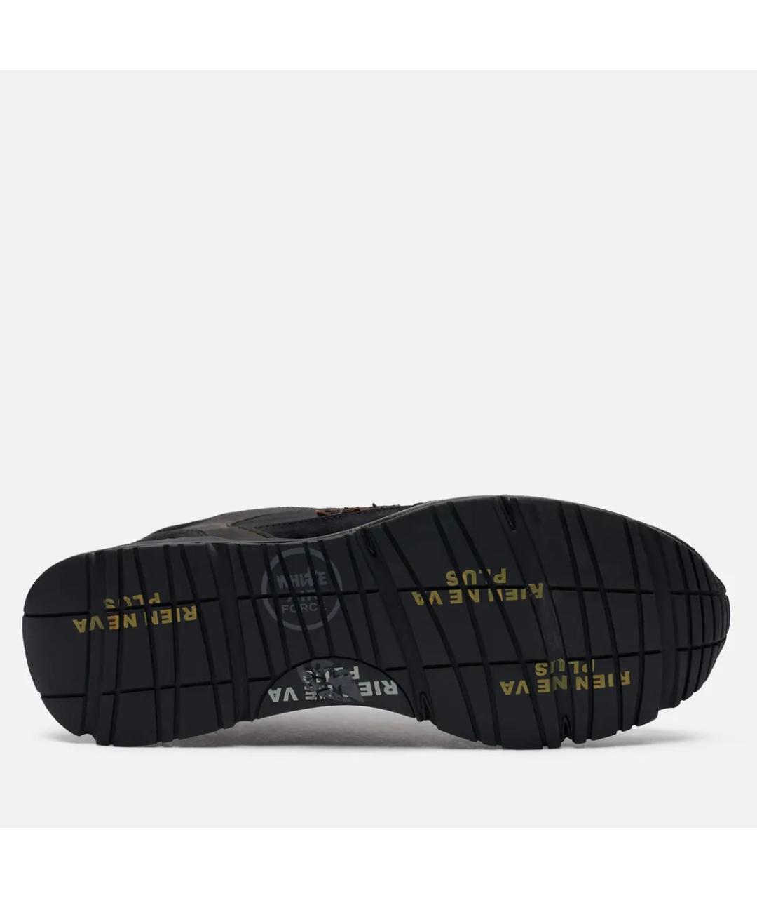 PREMIATA Черные замшевые низкие кроссовки / кеды, фото 6