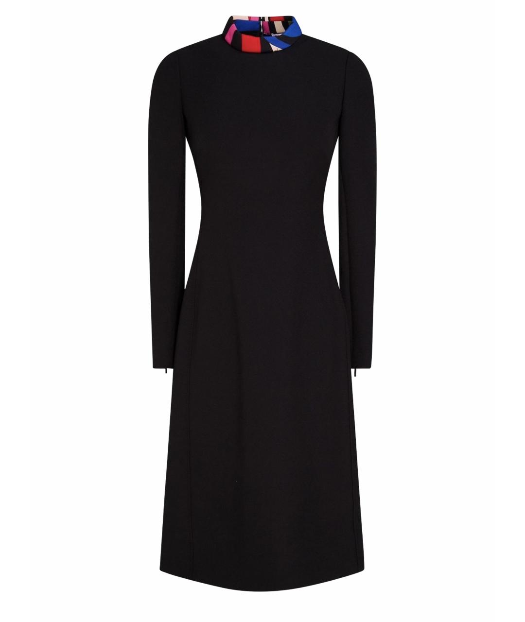 EMILIO PUCCI Черное полиэстеровое коктейльное платье, фото 1