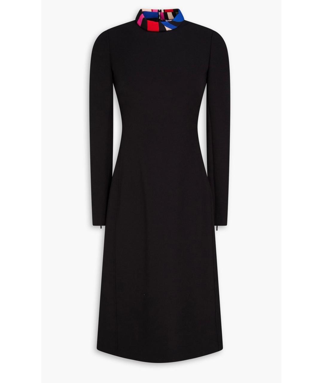 EMILIO PUCCI Черное полиэстеровое коктейльное платье, фото 4