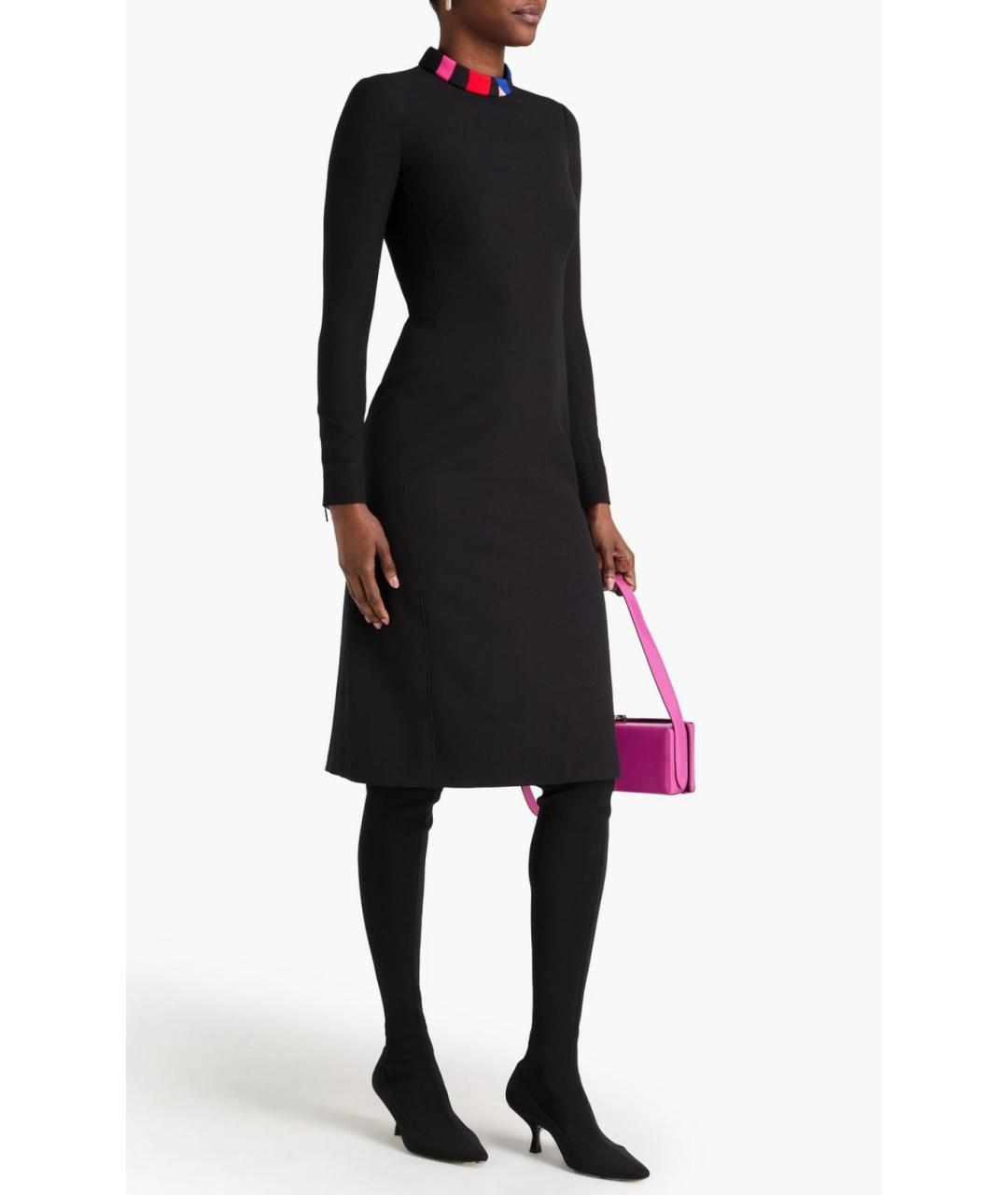 EMILIO PUCCI Черное полиэстеровое коктейльное платье, фото 2