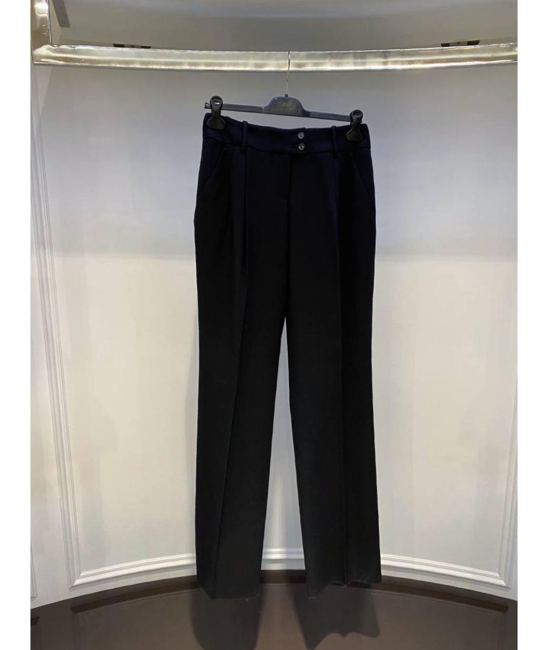 ALEXANDER MCQUEEN Черные шерстяные прямые брюки, фото 4