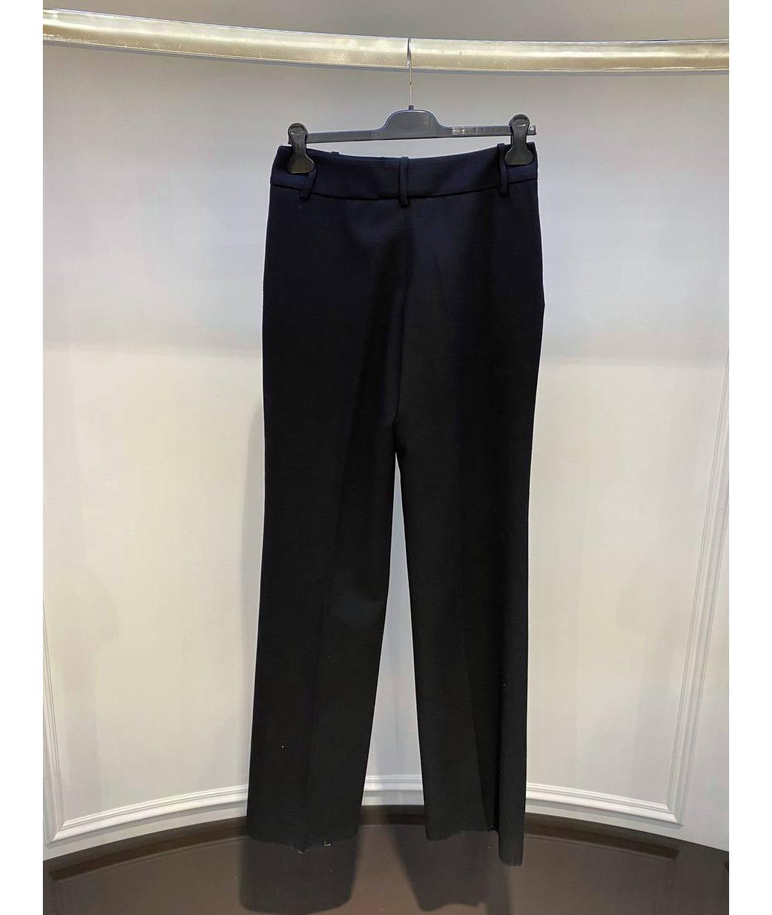 ALEXANDER MCQUEEN Черные шерстяные прямые брюки, фото 3