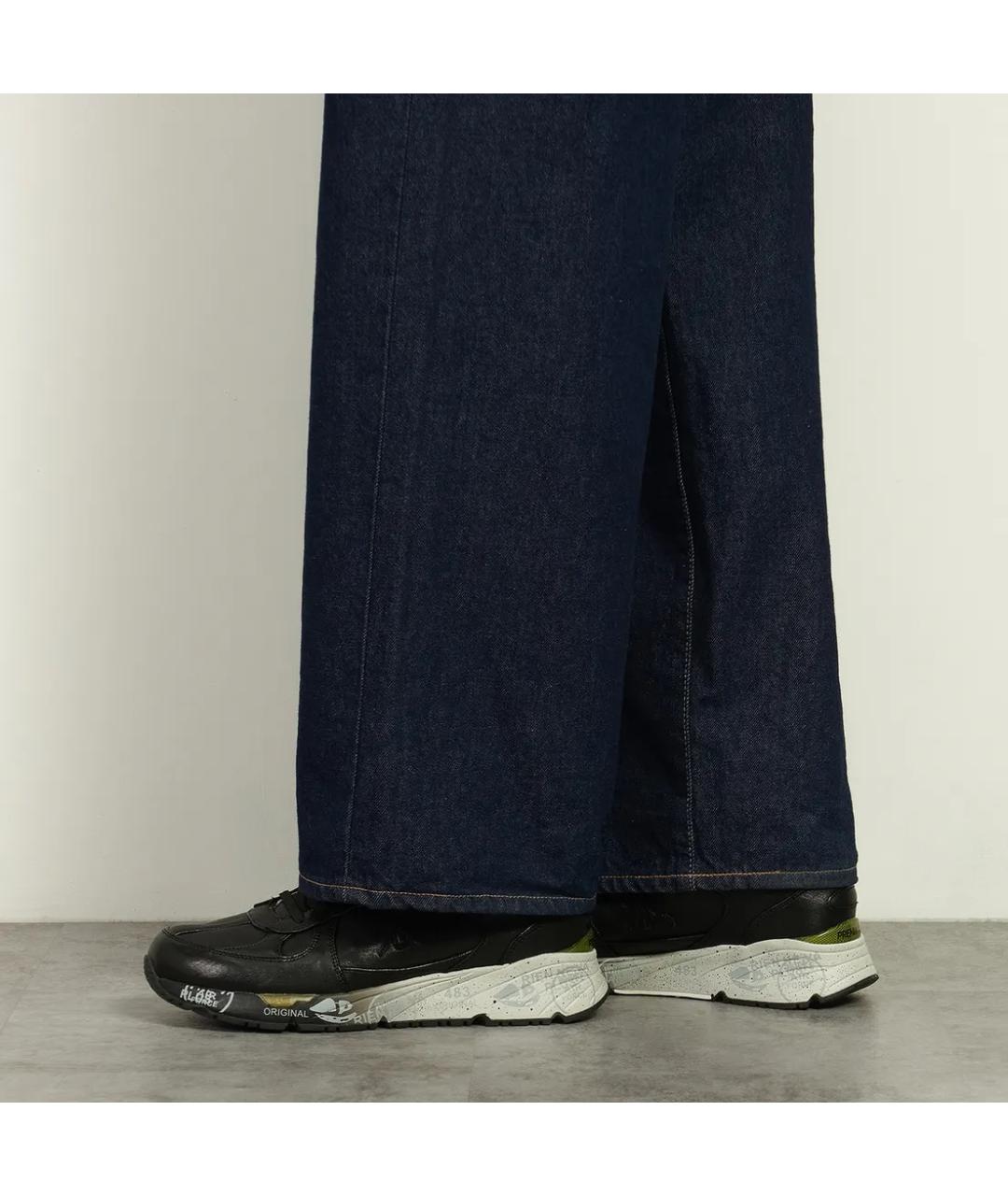 PREMIATA Черные кожаные низкие кроссовки / кеды, фото 9