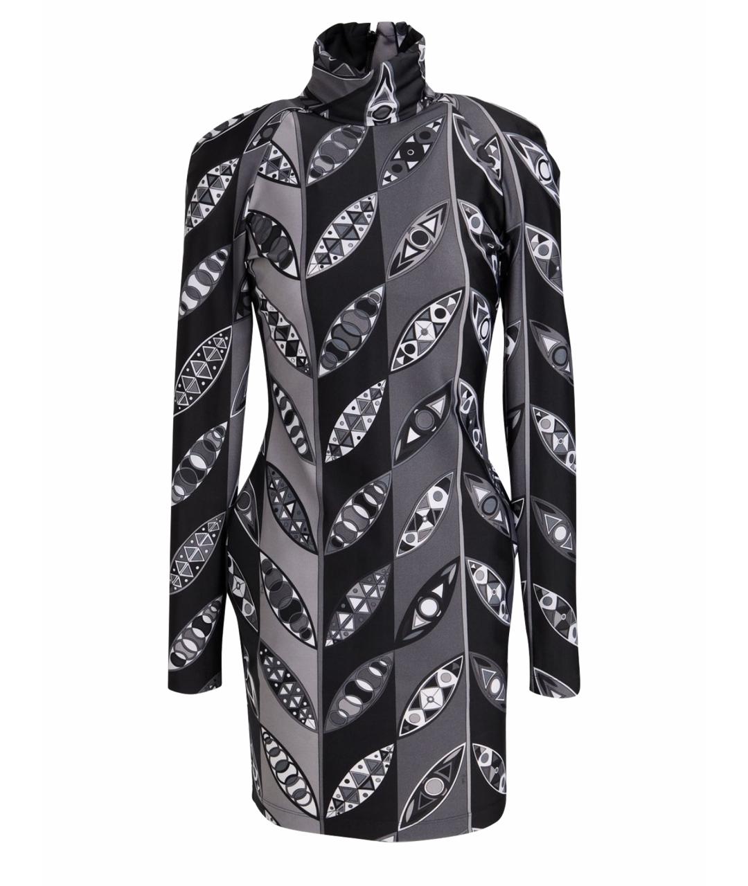 EMILIO PUCCI Серое полиамидовое коктейльное платье, фото 1