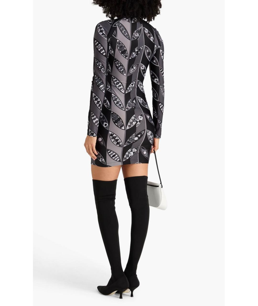 EMILIO PUCCI Серое полиамидовое коктейльное платье, фото 3