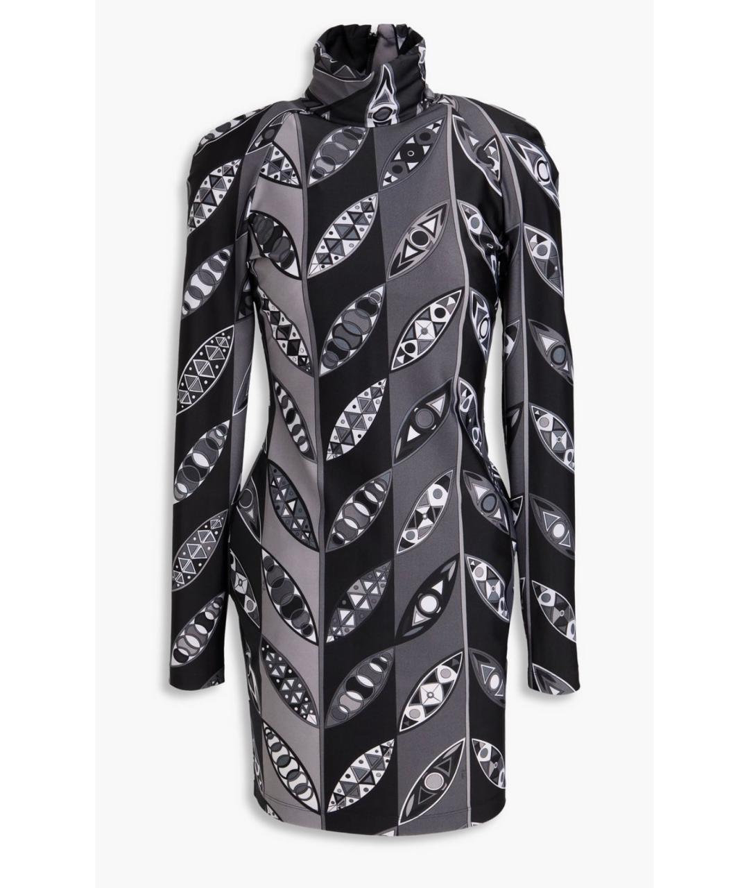 EMILIO PUCCI Серое полиамидовое коктейльное платье, фото 4