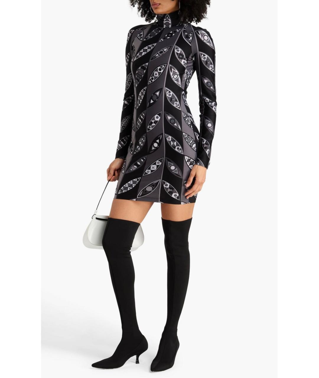 EMILIO PUCCI Серое полиамидовое коктейльное платье, фото 2