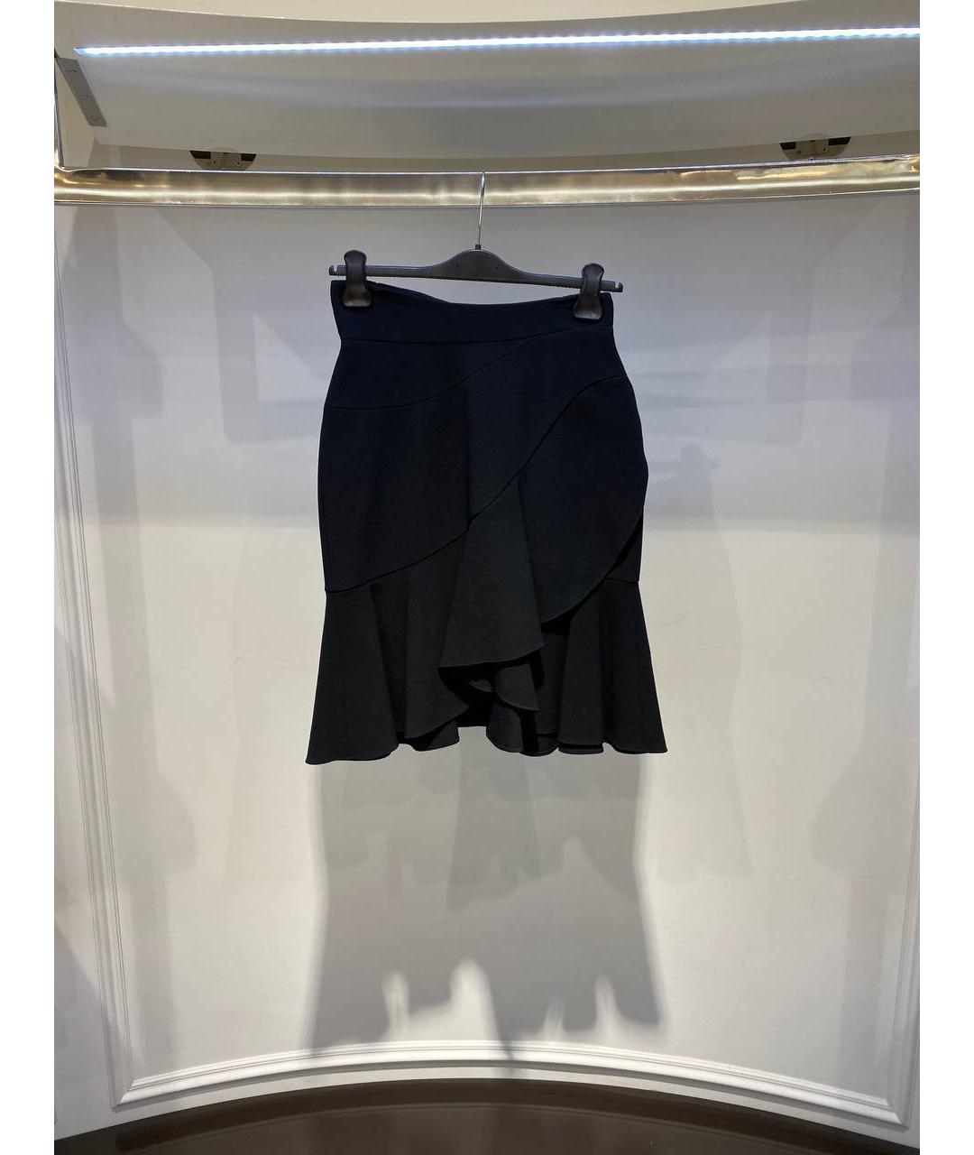 ALEXANDER MCQUEEN Хаки вискозная юбка миди, фото 4