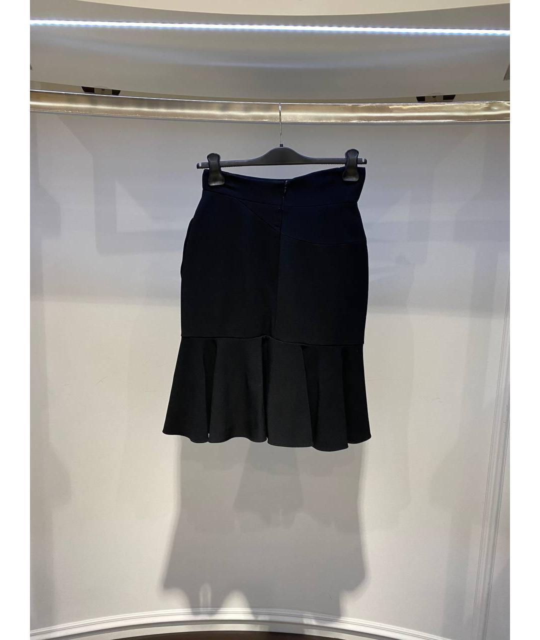 ALEXANDER MCQUEEN Хаки вискозная юбка миди, фото 3