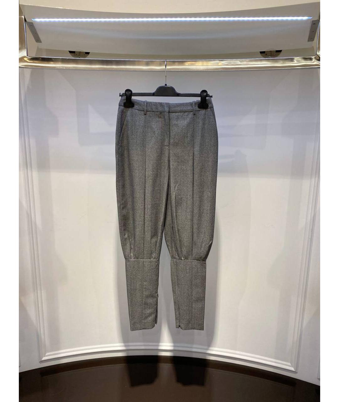 ALEXANDER MCQUEEN Серые шерстяные брюки узкие, фото 4
