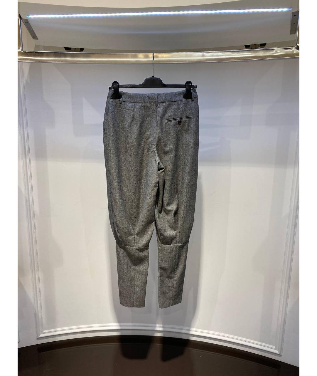 ALEXANDER MCQUEEN Серые шерстяные брюки узкие, фото 3