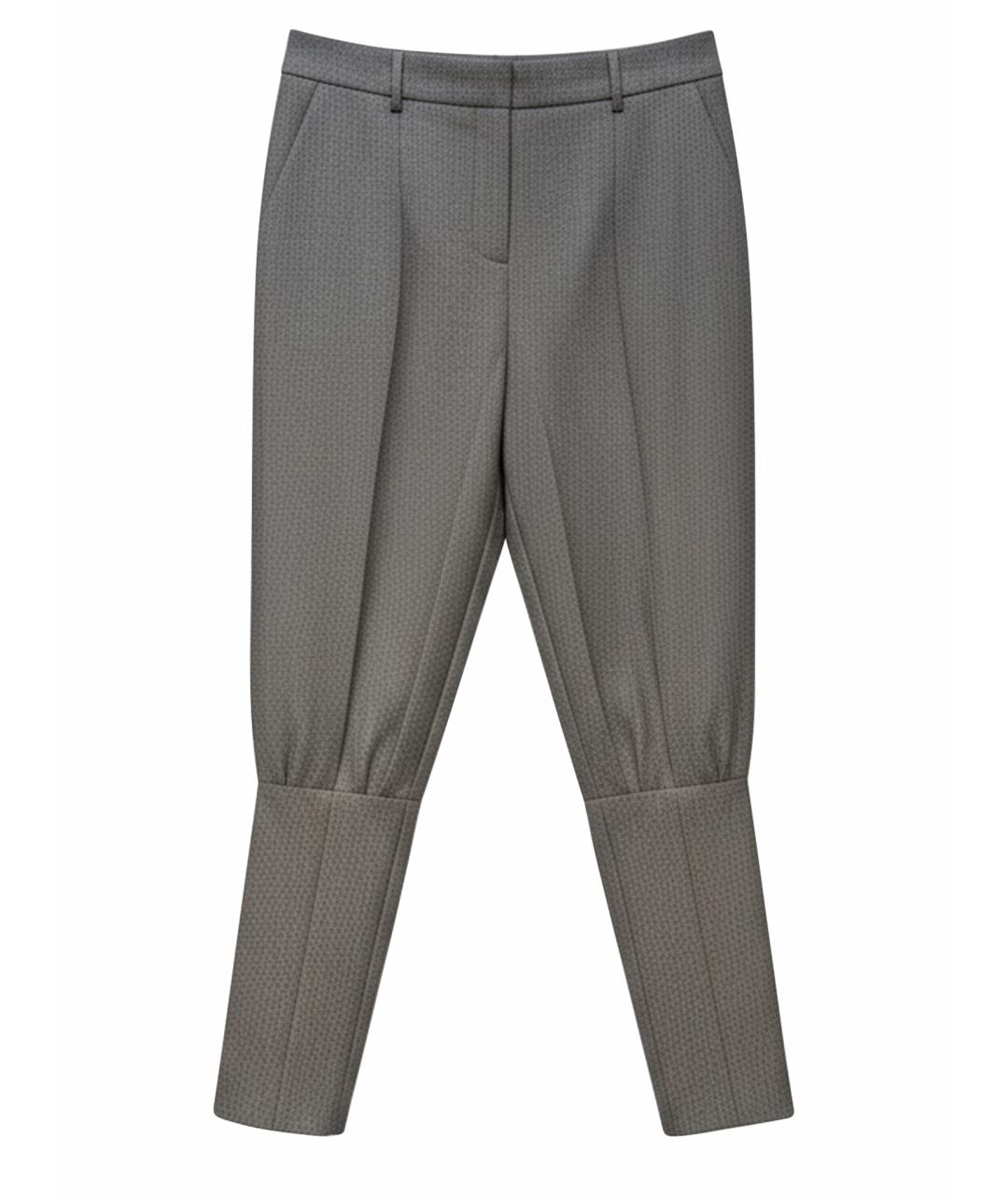 ALEXANDER MCQUEEN Серые шерстяные брюки узкие, фото 1