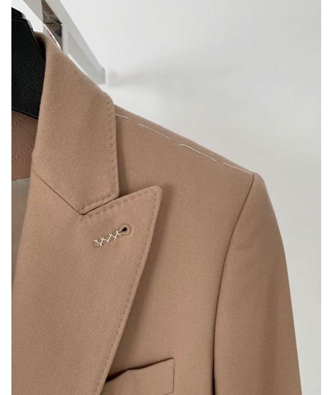 MAX MARA Бежевый кашемировый жакет/пиджак, фото 6
