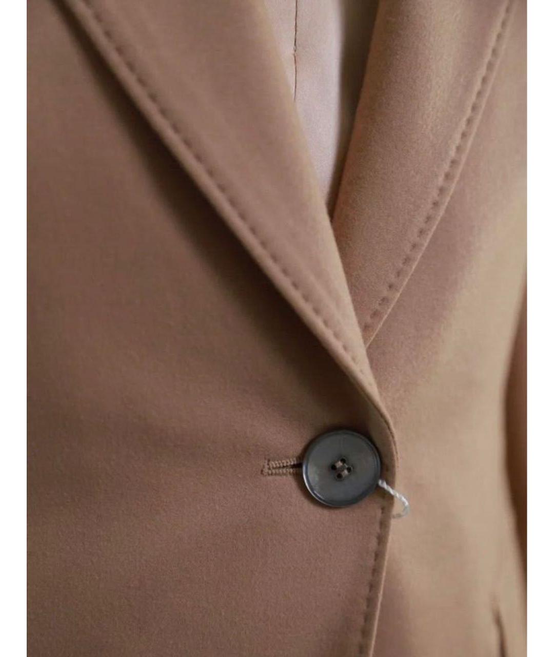 MAX MARA Бежевый кашемировый жакет/пиджак, фото 4