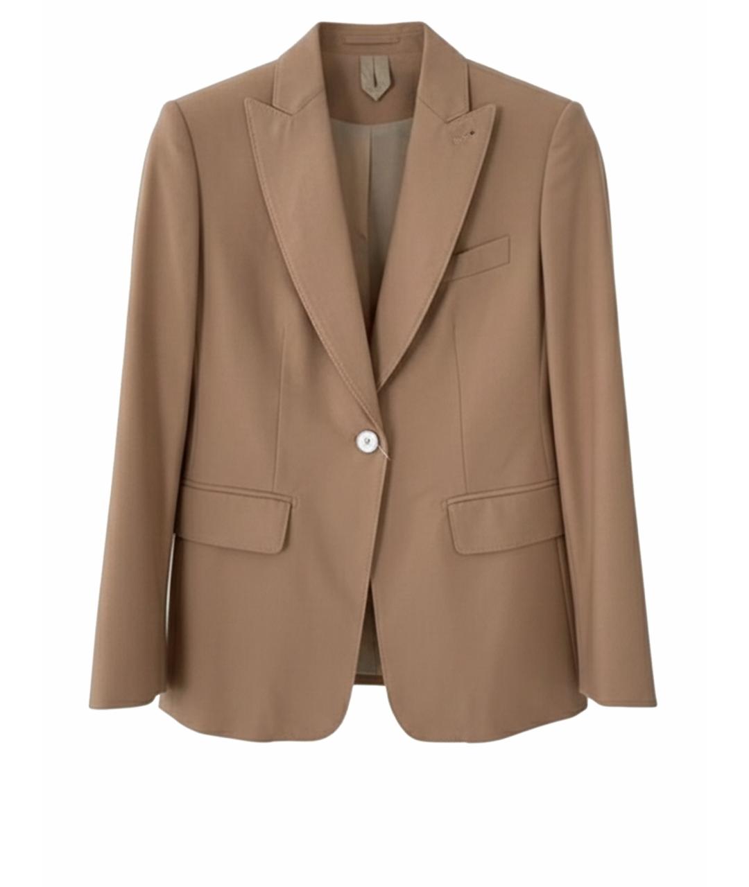MAX MARA Бежевый кашемировый жакет/пиджак, фото 1