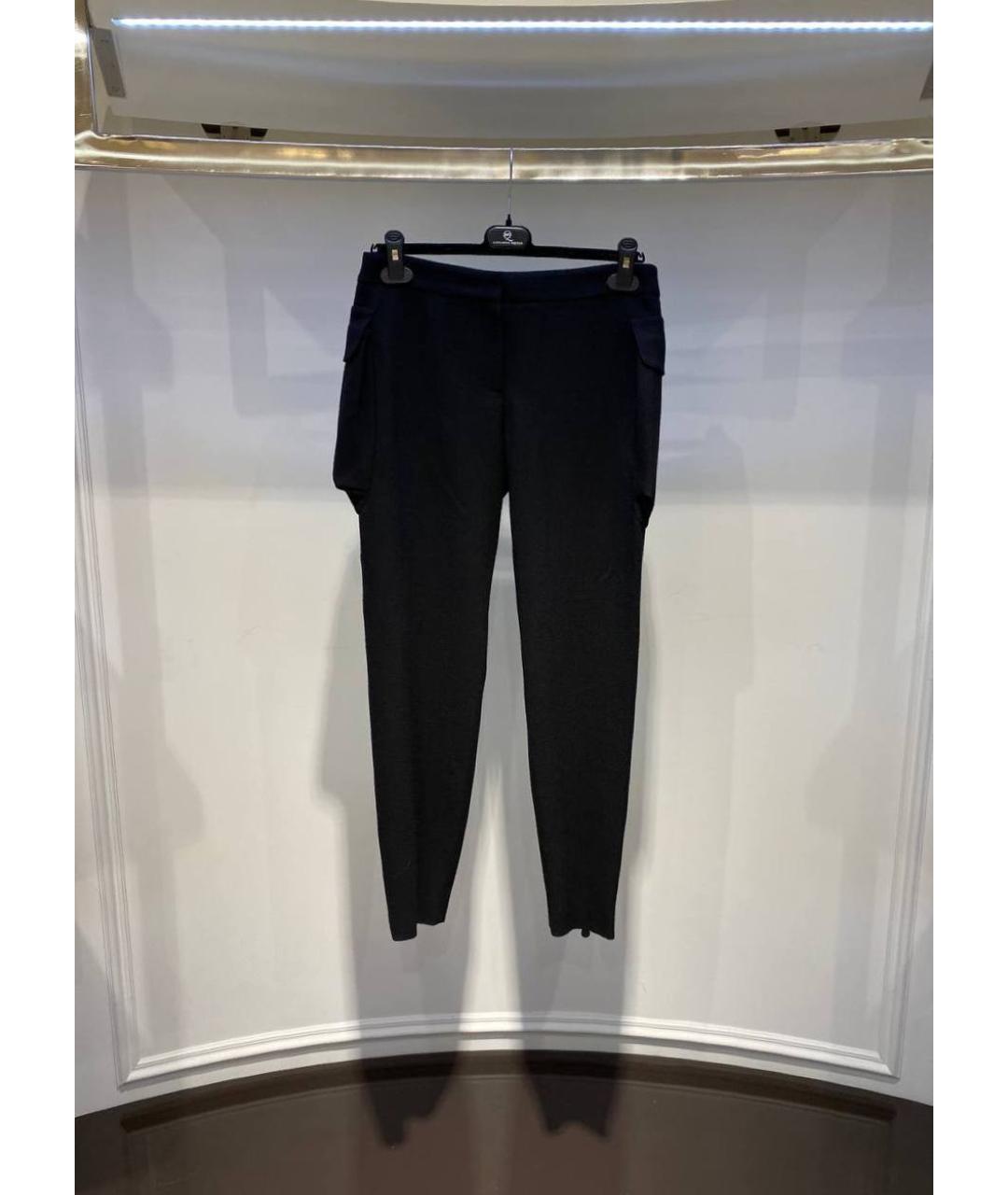 ALEXANDER MCQUEEN Черные шерстяные брюки узкие, фото 4