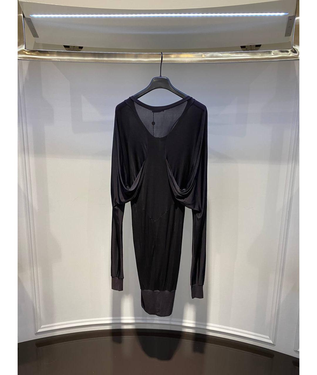 ALEXANDER MCQUEEN Черное вискозное коктейльное платье, фото 3