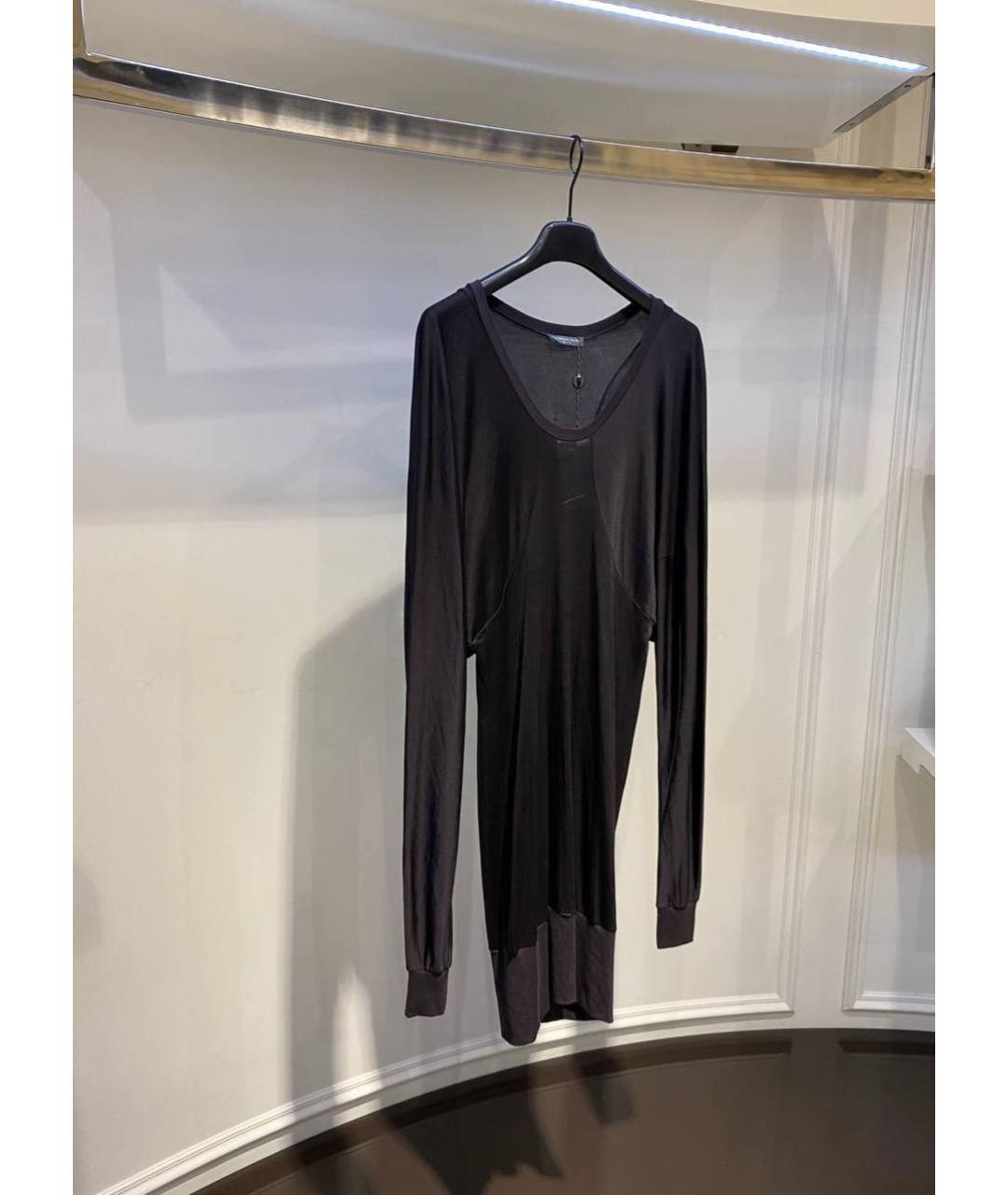 ALEXANDER MCQUEEN Черное вискозное коктейльное платье, фото 2