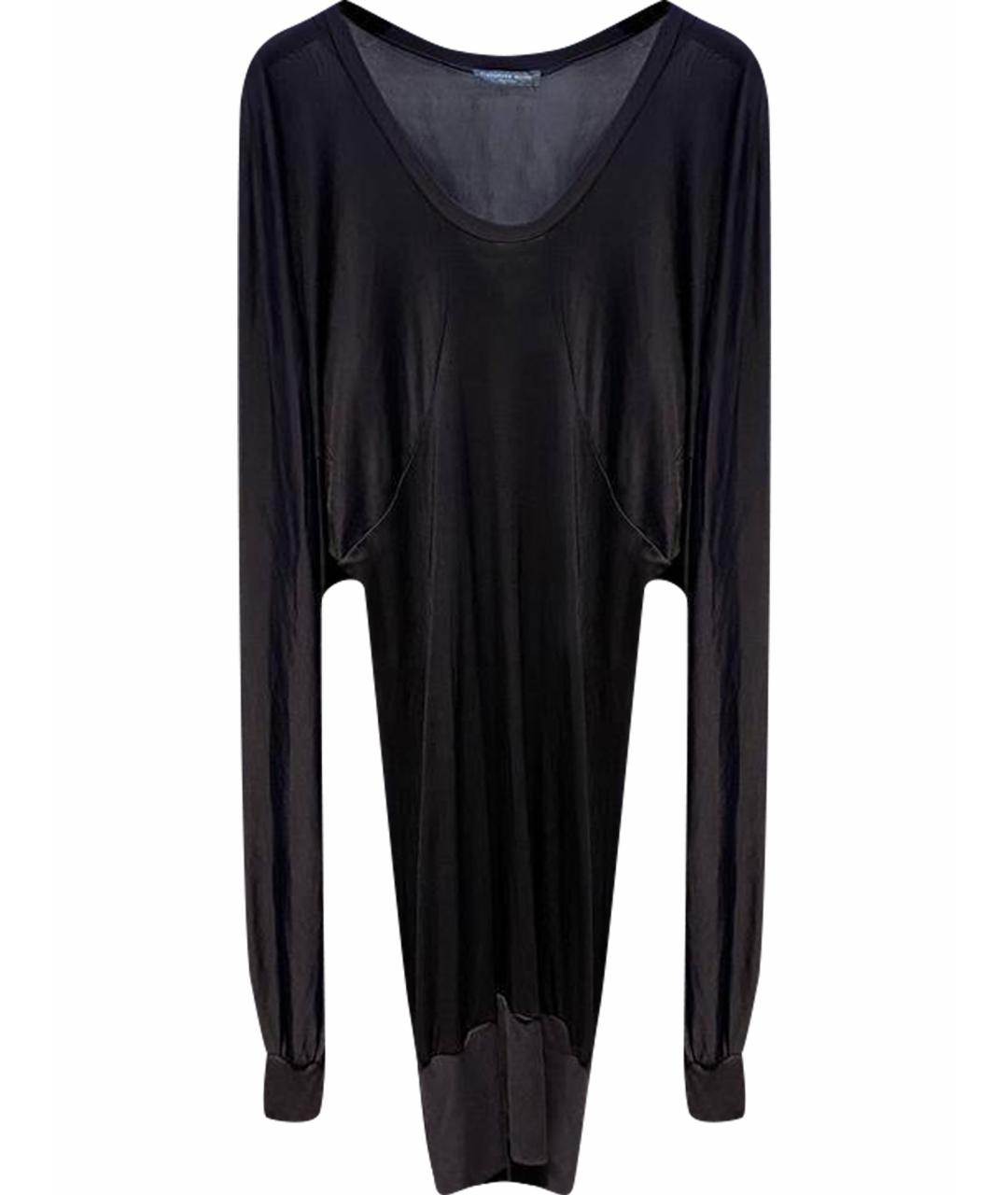 ALEXANDER MCQUEEN Черное вискозное коктейльное платье, фото 1