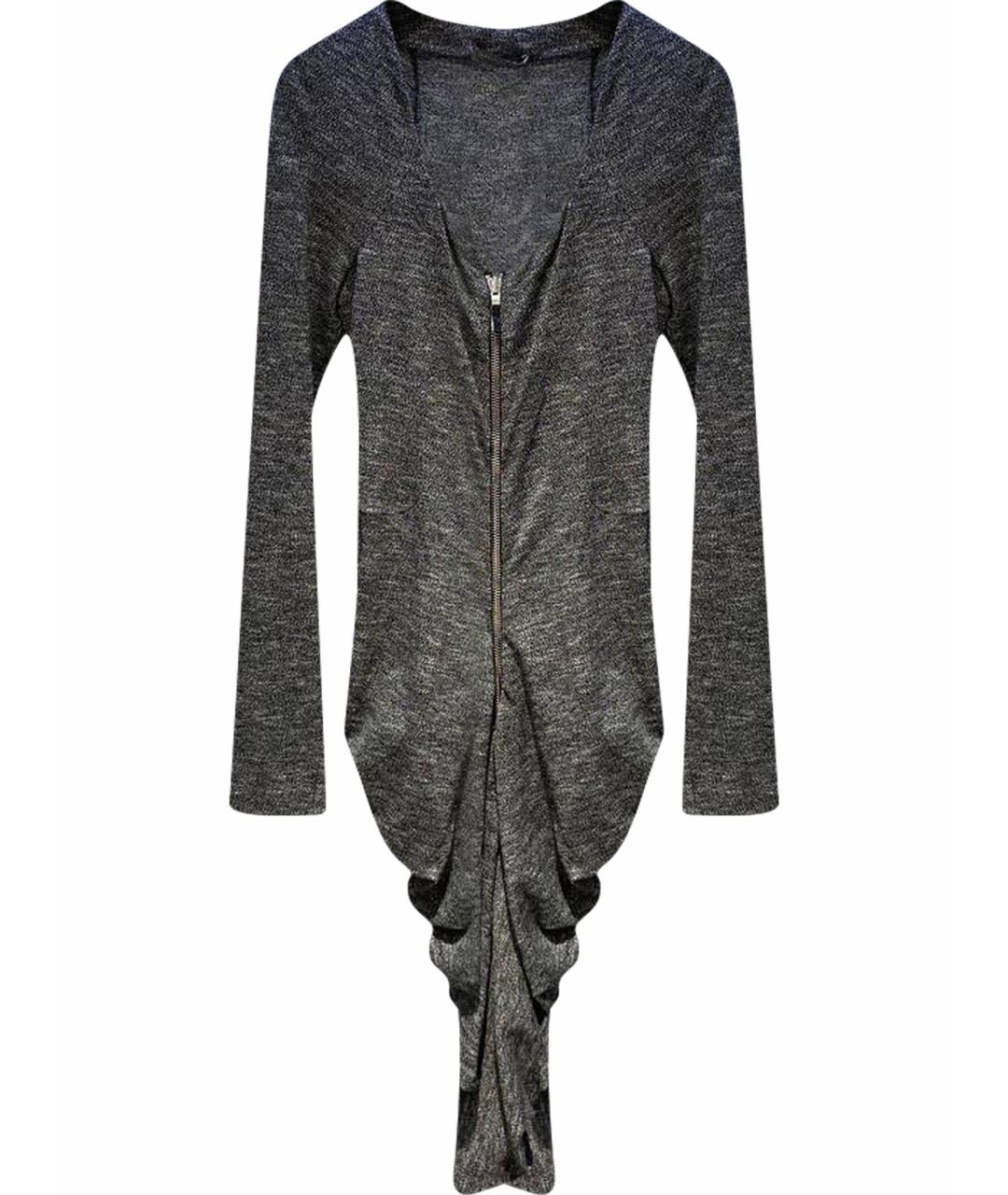 ALEXANDER MCQUEEN Серое шерстяное повседневное платье, фото 1