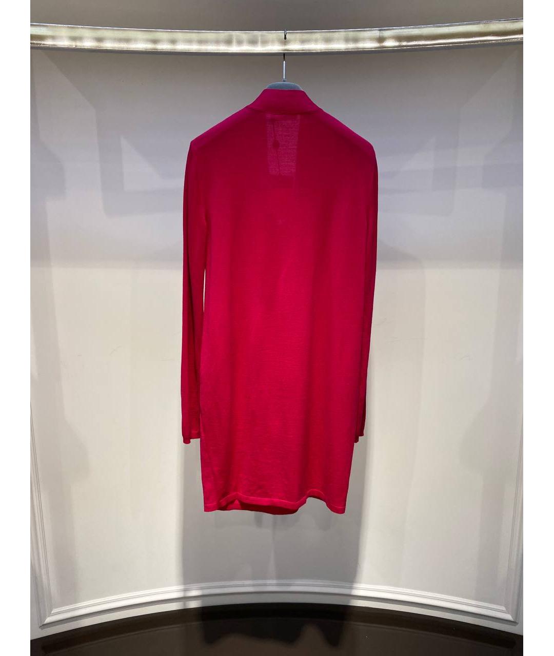 ALEXANDER MCQUEEN Красное шерстяное коктейльное платье, фото 3